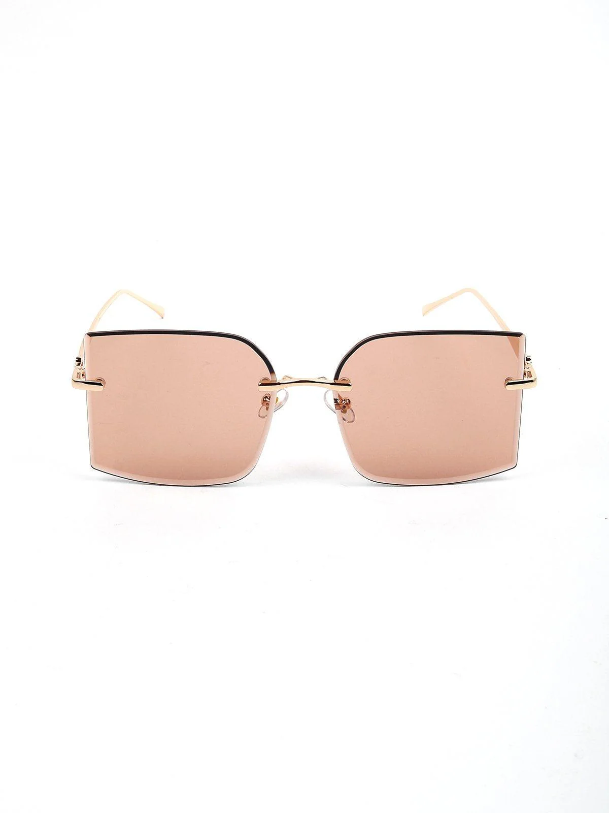 Odette Women Peach Metal Lens Sunglasses. - Image 3