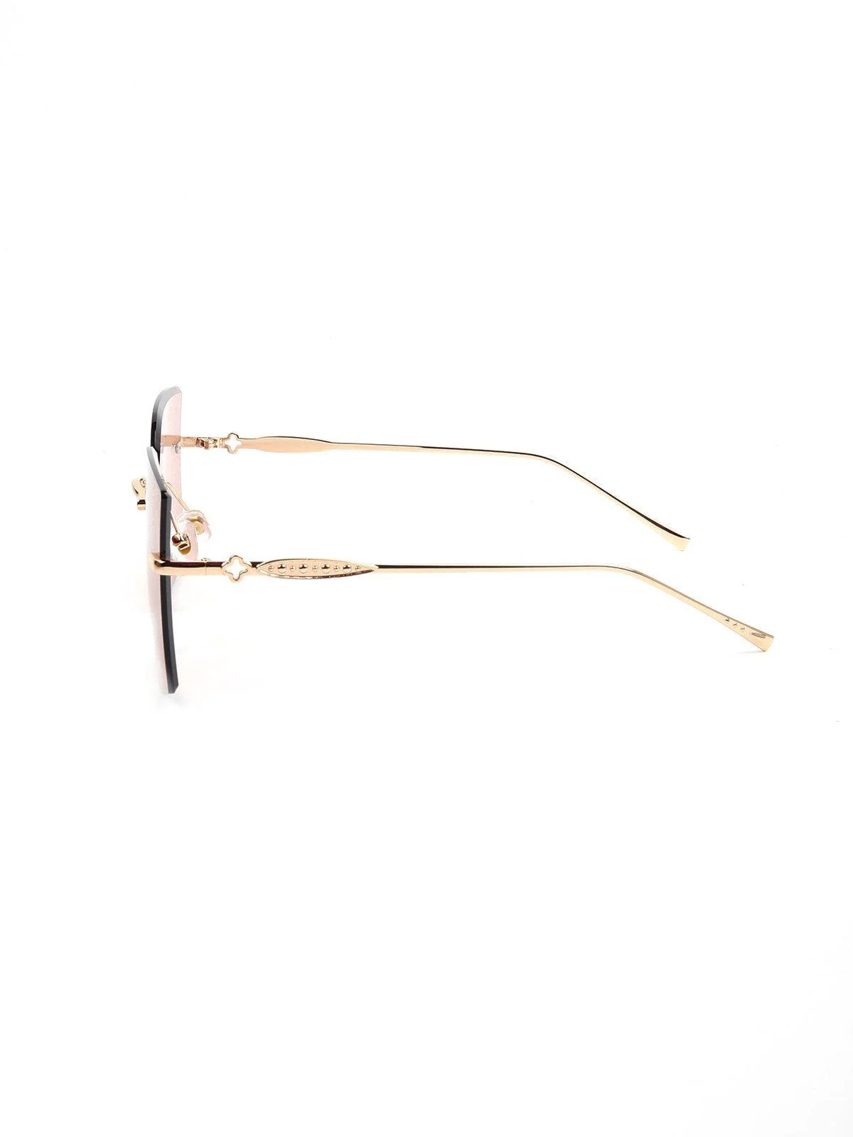 Odette Women Peach Metal Lens Sunglasses. - Image 5