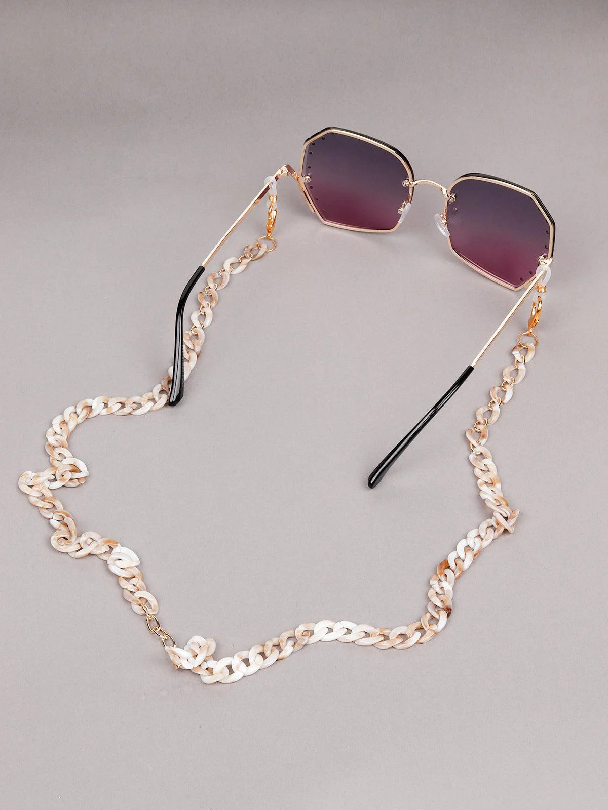 Odette Women Beige Metal Chain - Image 3