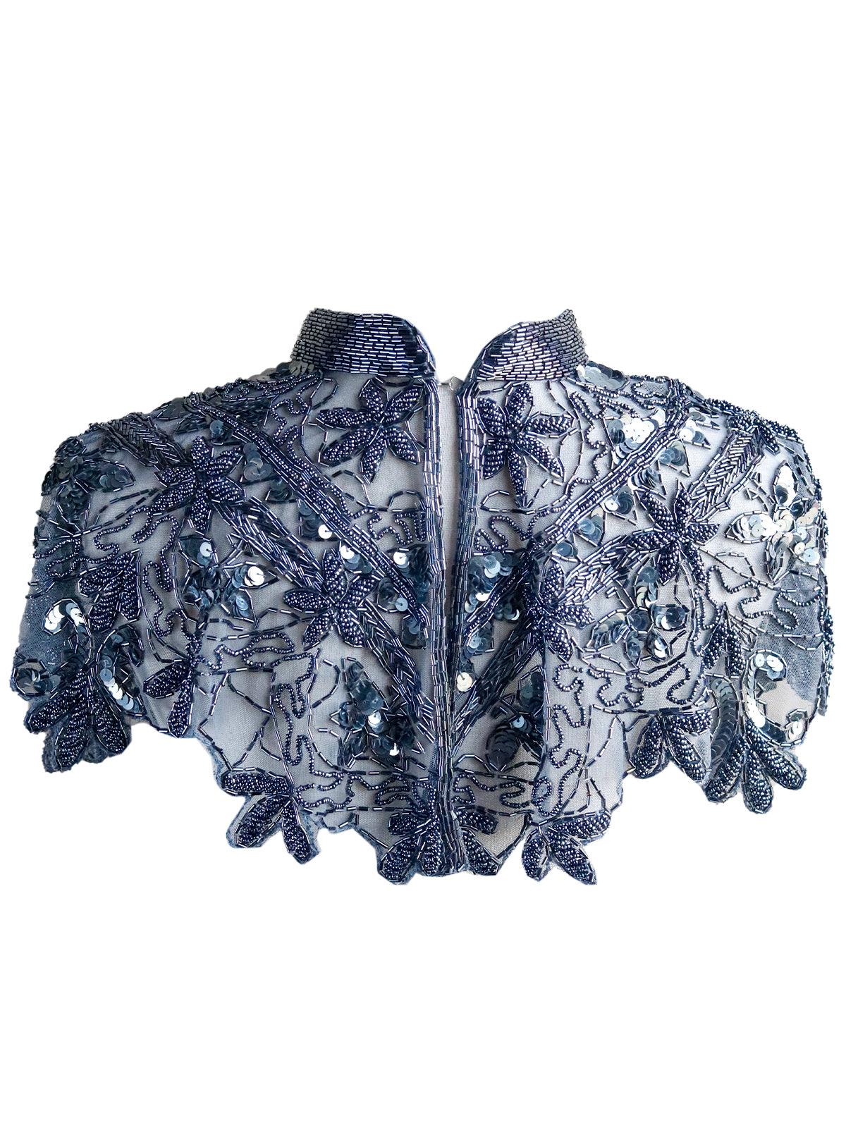 Odette Women Grey Metal Cape - Image 6