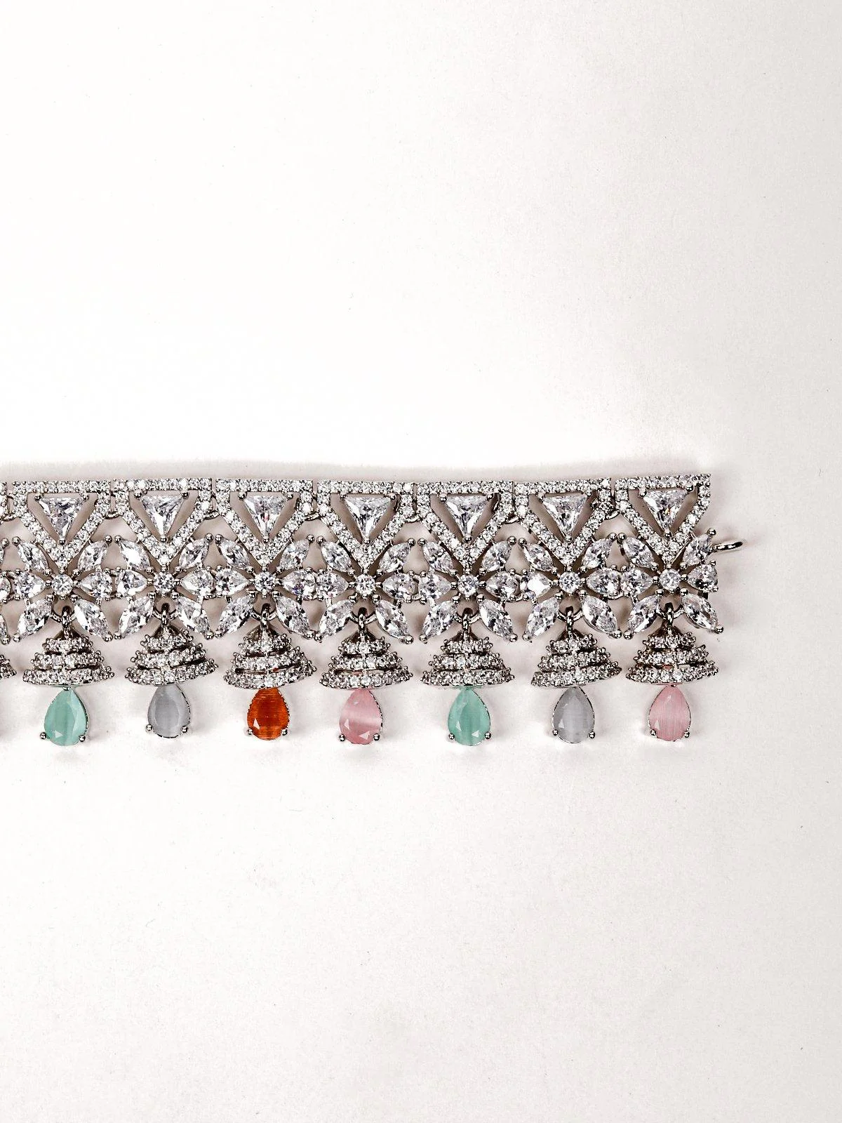 Odette Women Silver Pearls Necklace With Earrings - Image 6