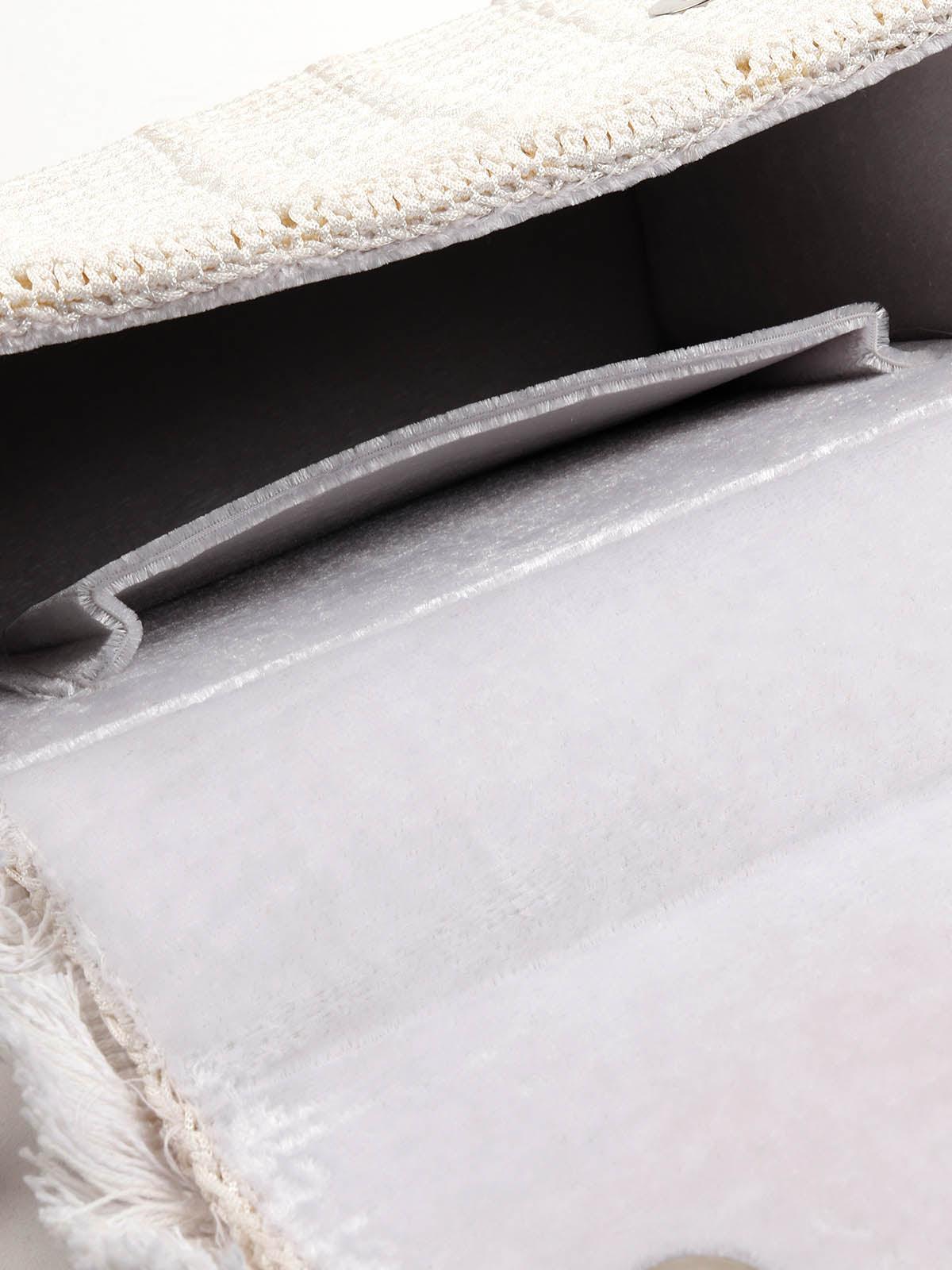Odette Women Embellished White Box Clutch Bag - Image 6