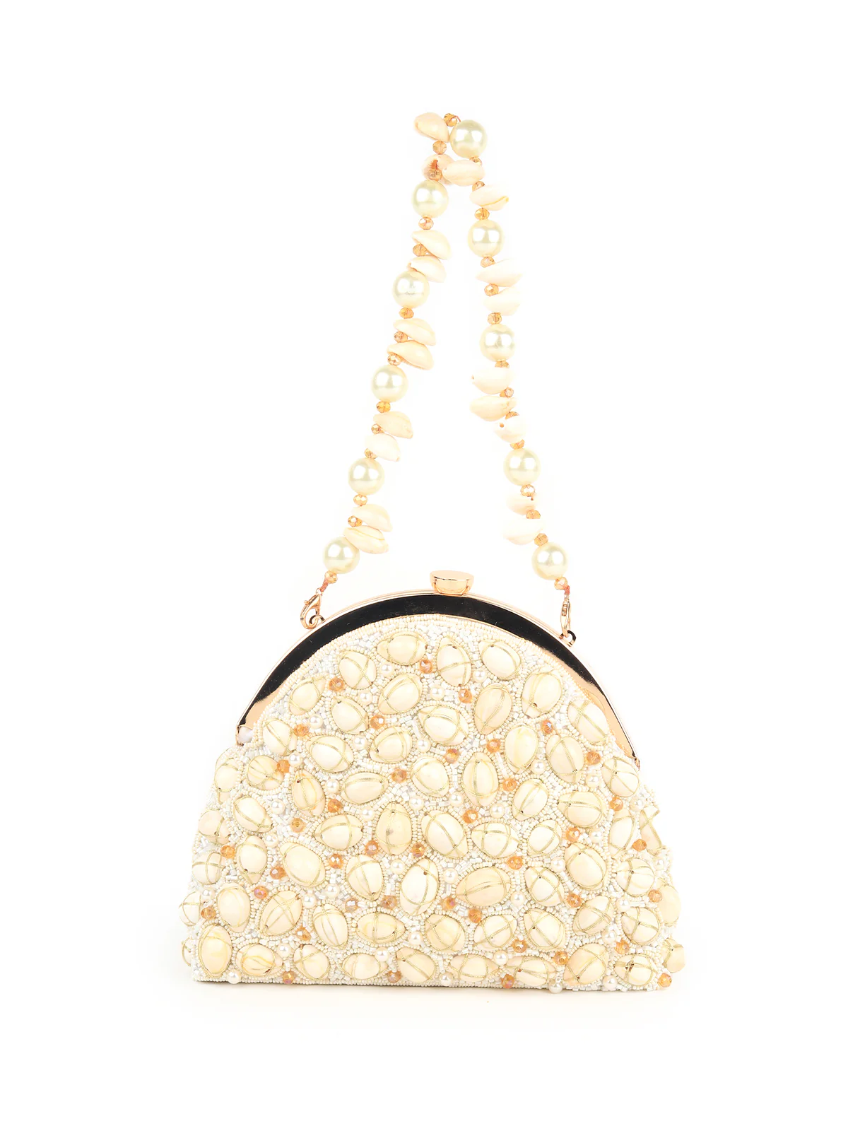 Odette Women Embellished White Clutch Bag - Image 7