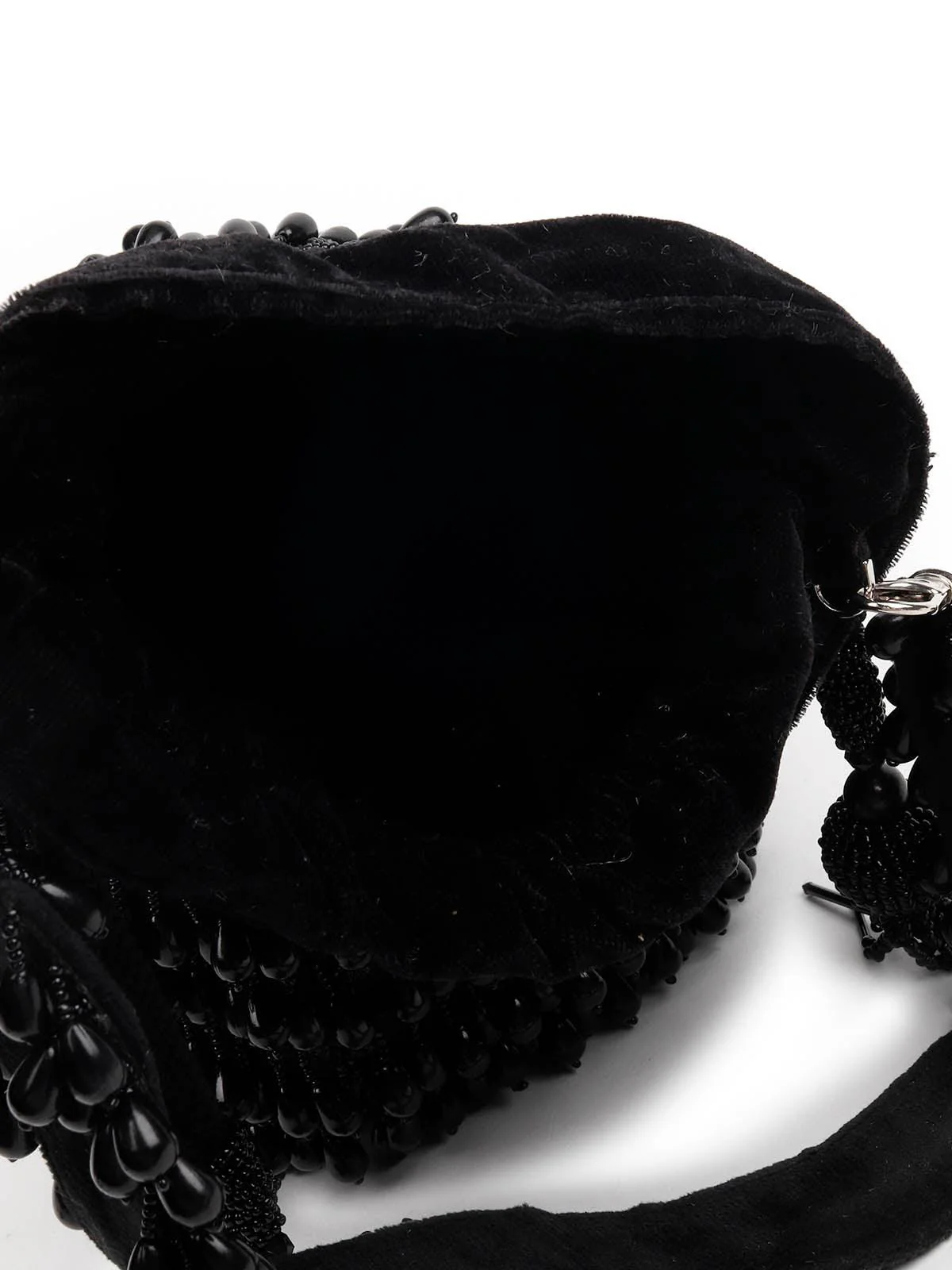 Odette Women Embroidered Black Potli Bag - Image 6