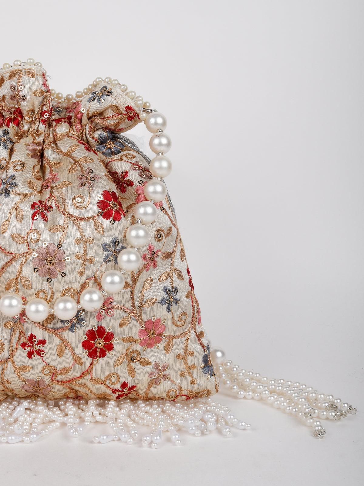 Odette Women Embroidered Designer Potli - Image 5