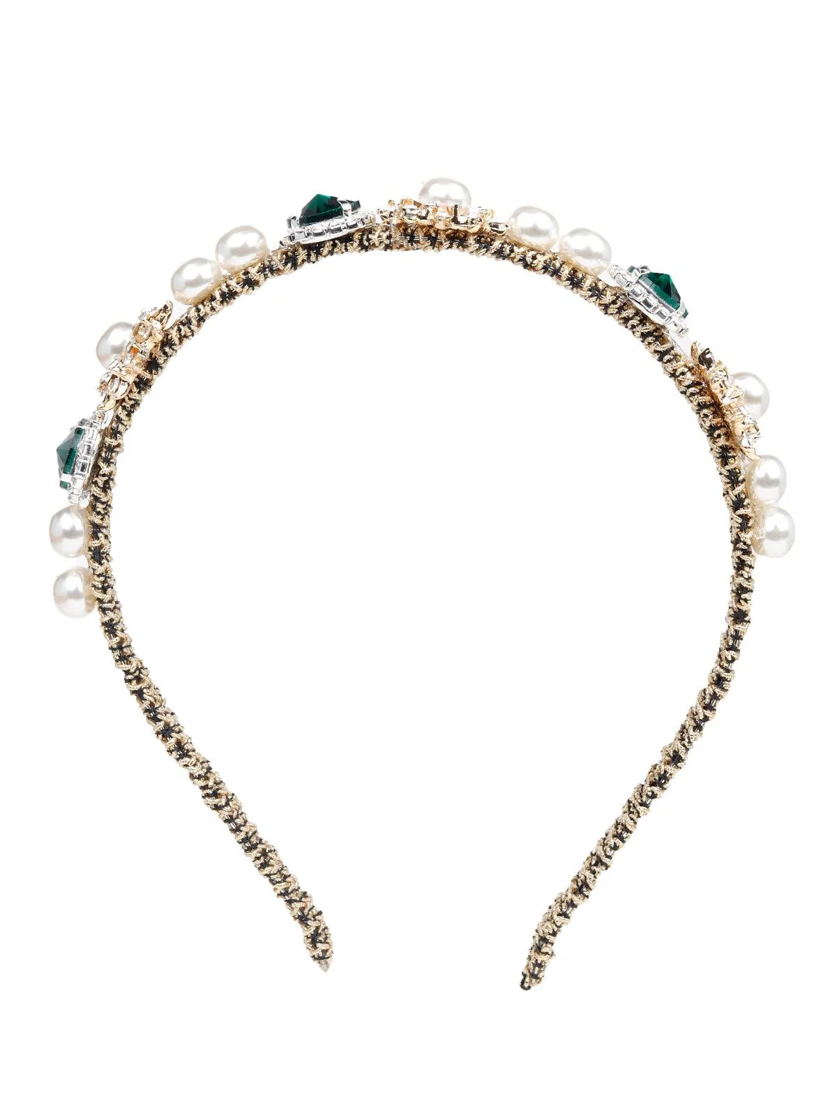 Odette Women Green Leatherette Hairband - Image 3