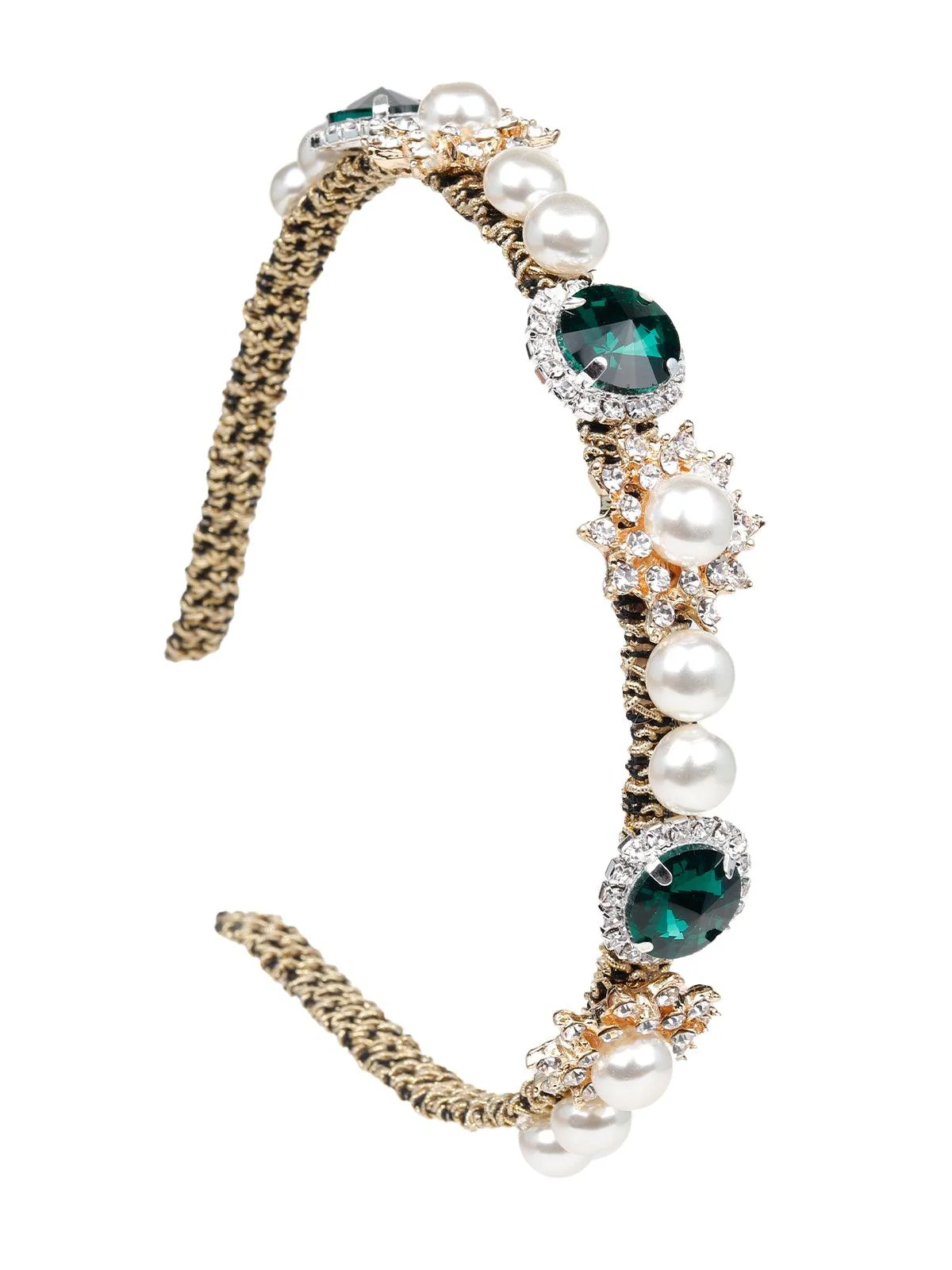 Odette Women Green Leatherette Hairband - Image 5