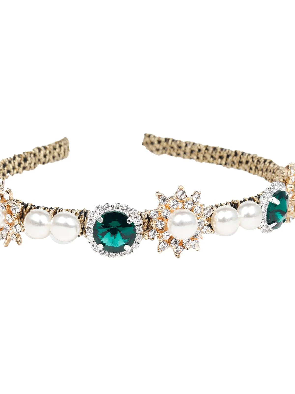 Odette Women Green Leatherette Hairband - Image 6