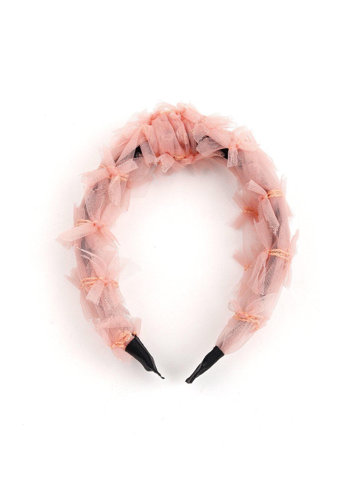 Odette Women Pink Metal Hairband - Image 4