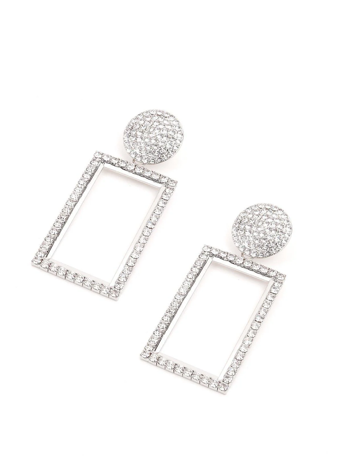 Odette Women White Metal Earring - Image 4
