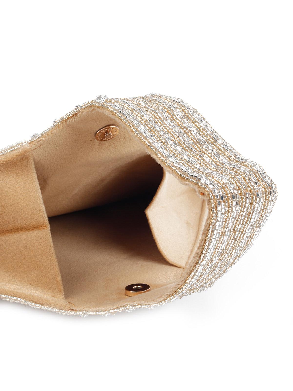 Odette Women Envy My Gold Potli Bag - Image 7