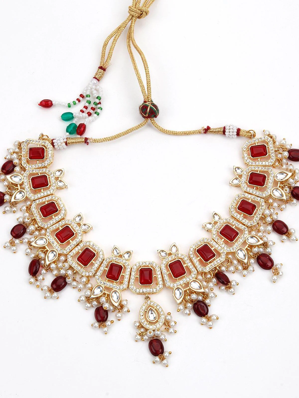 Odette Women Red Metal Necklace - Image 7