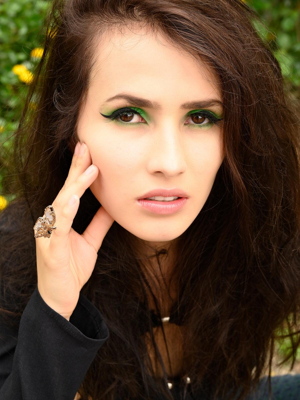 Odette Women Gold Metal Finger Ring - Image 2