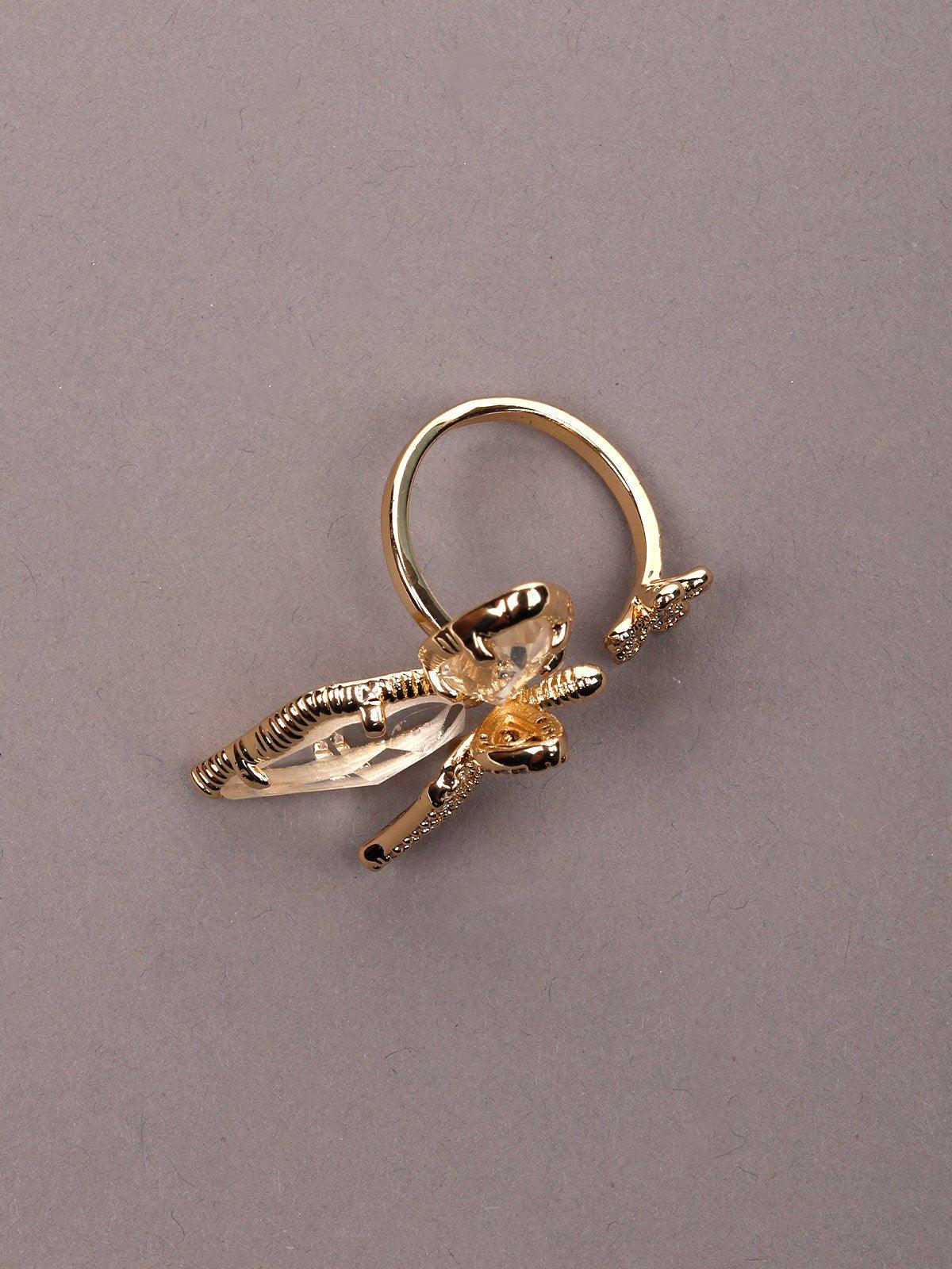 Odette Women Gold Metal Finger Ring - Image 5