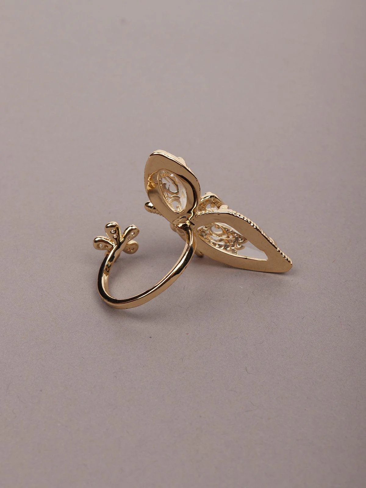 Odette Women Gold Metal Finger Ring - Image 6