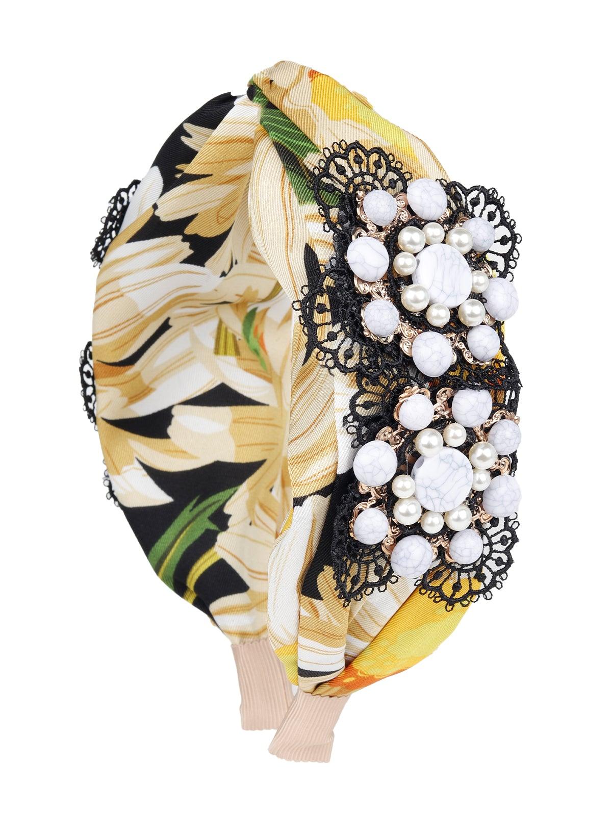 Odette Women Yellow Rhinestones Brooch - Image 4