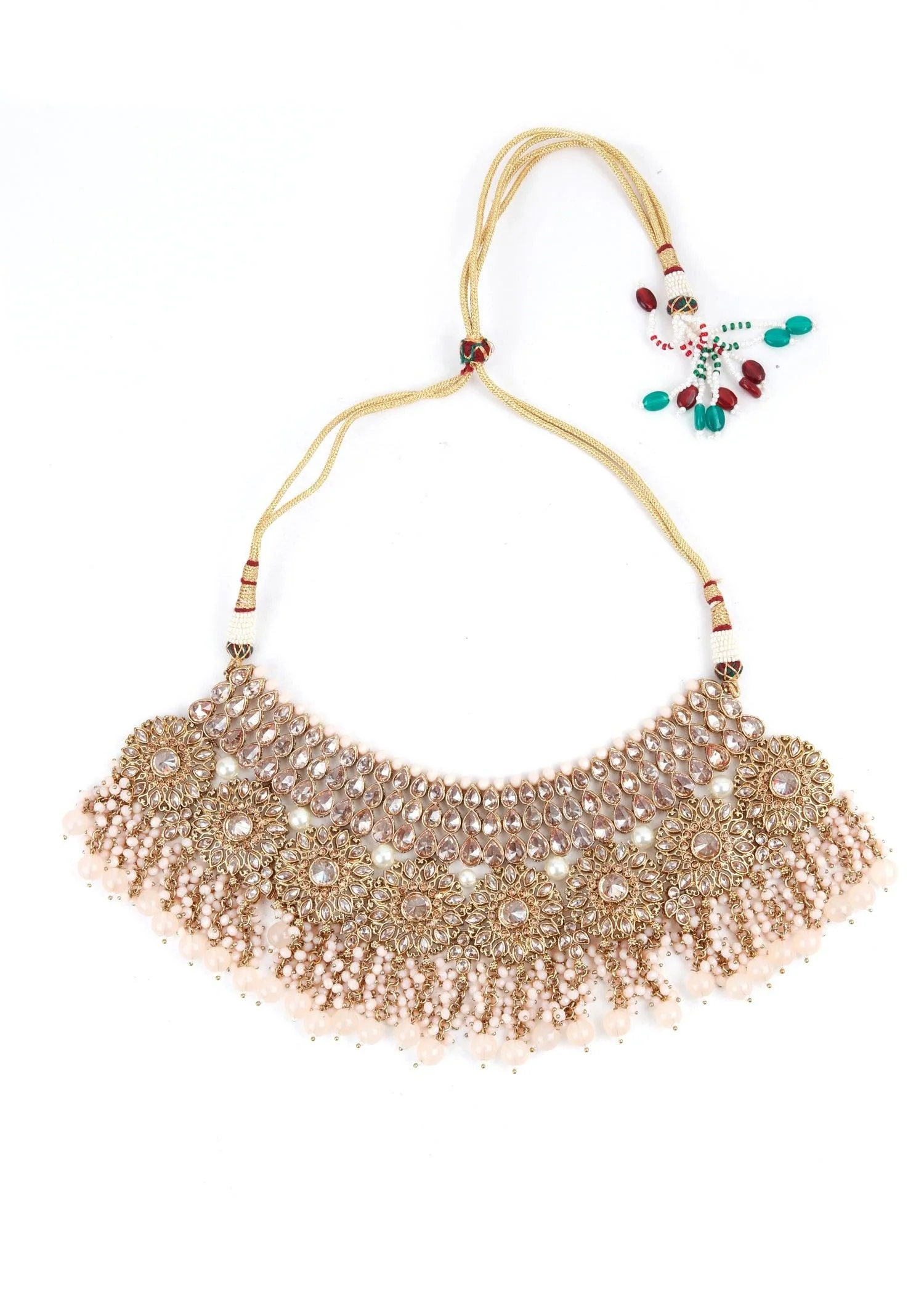 Odette Women Exquisite 3 Piece Set Of Necklace, Earrings And Maang Tikka - Image 4