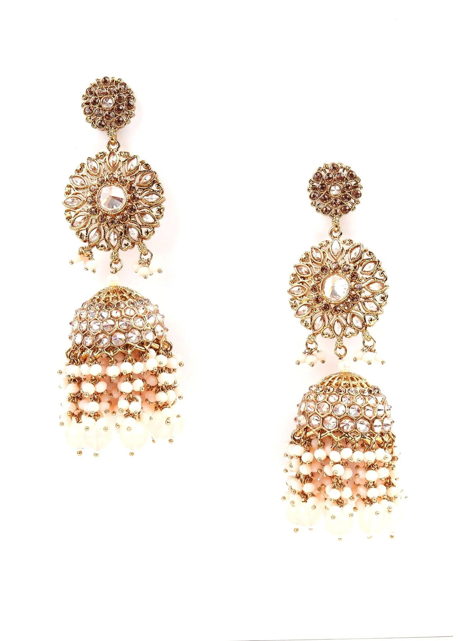 Odette Women Exquisite 3 Piece Set Of Necklace, Earrings And Maang Tikka - Image 5