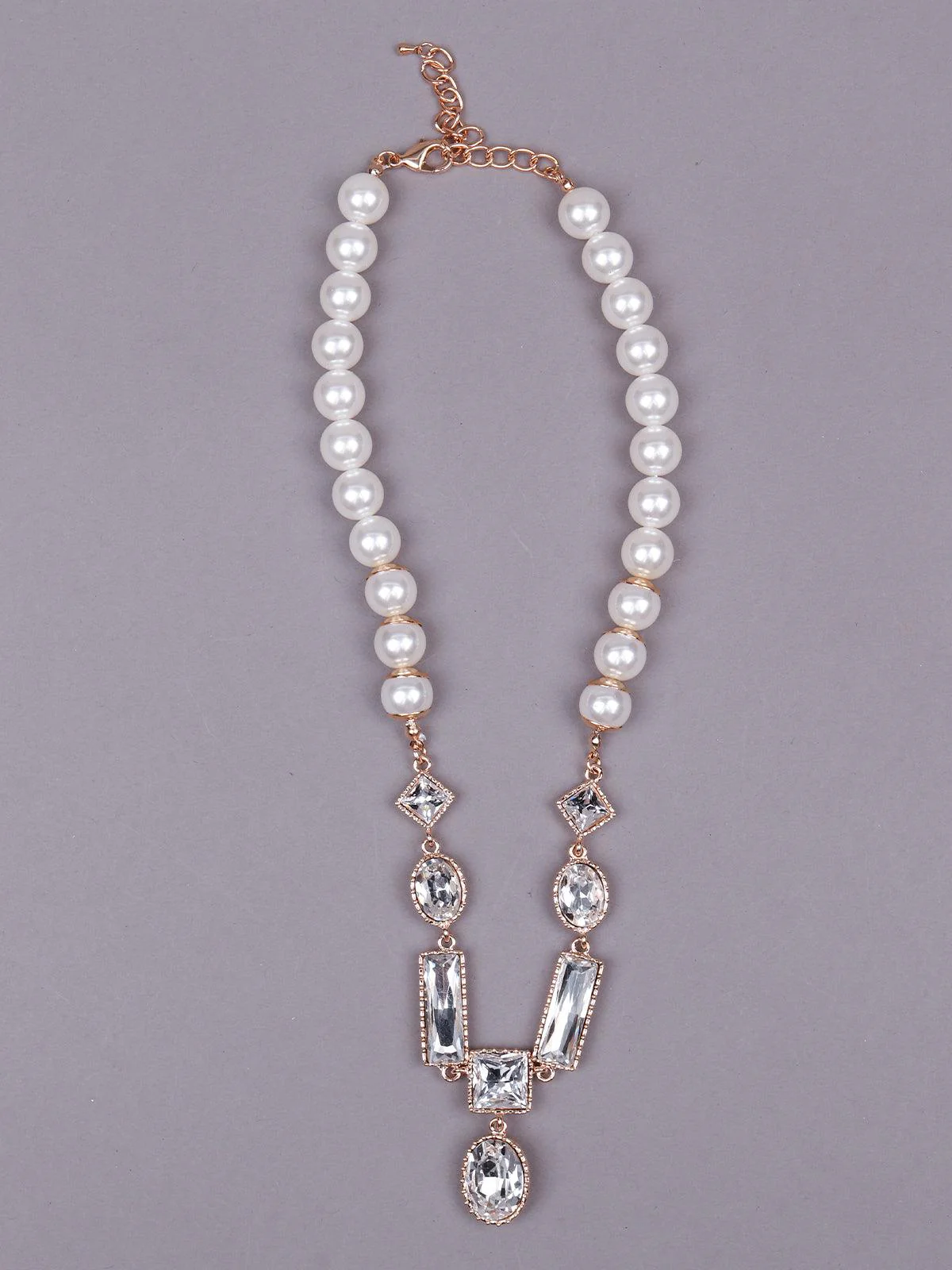 Odette Women White Metal Necklace - Image 3
