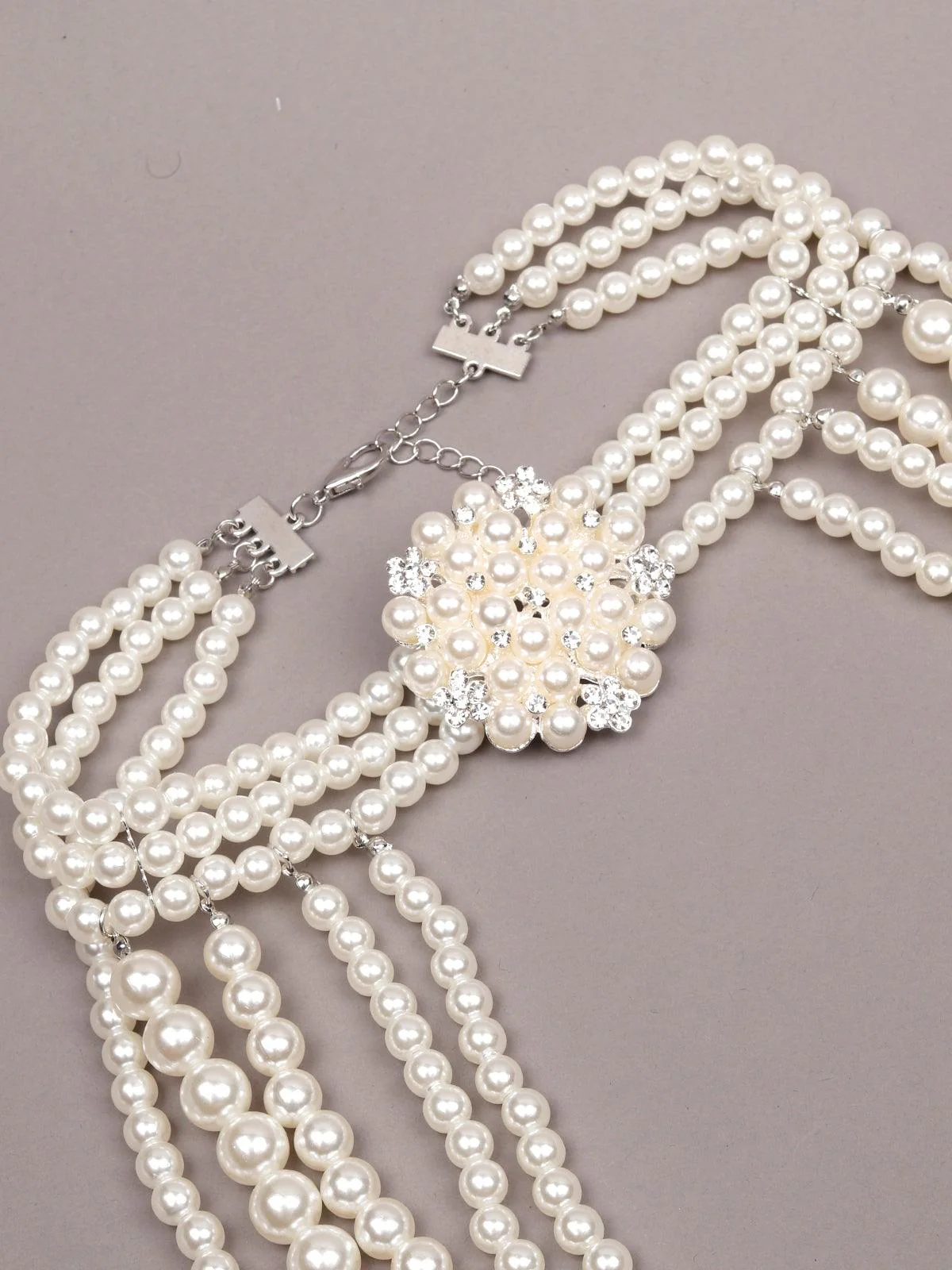 Odette Women White Faux Pearls Necklace - Image 6