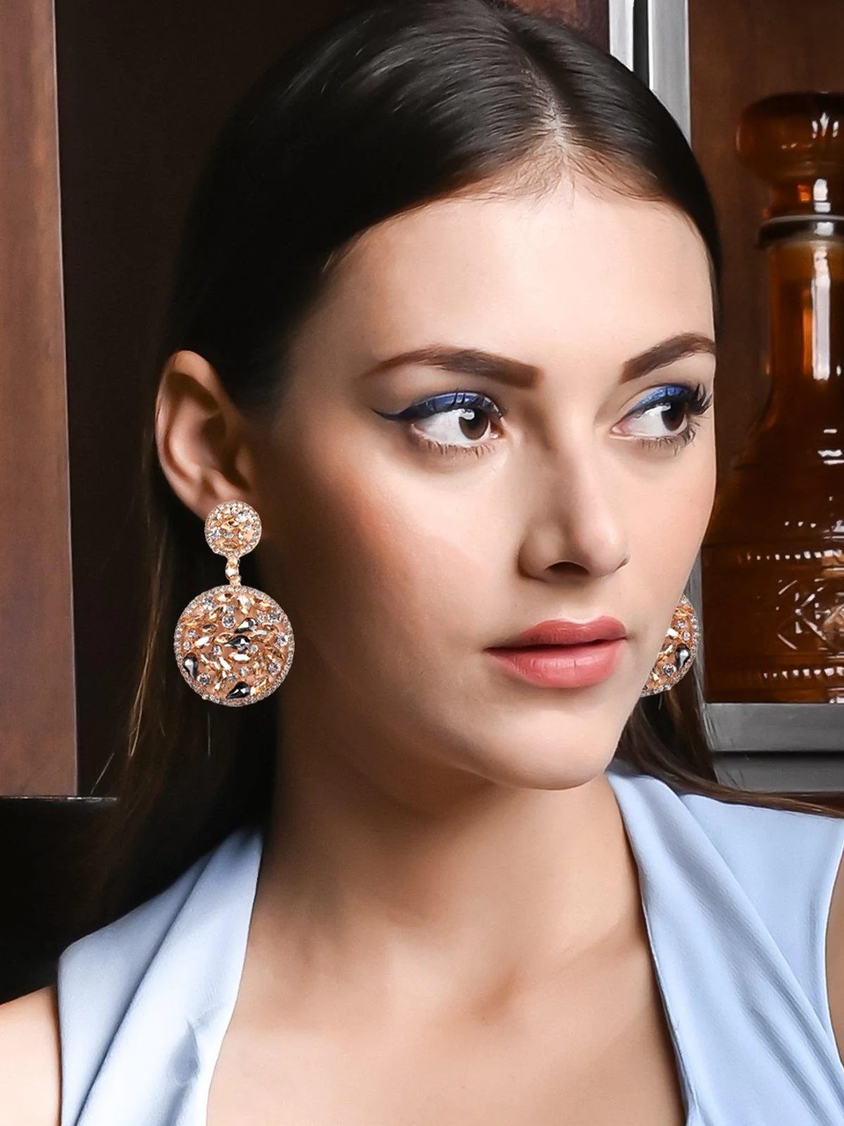Odette Women Gold Metal Earrings