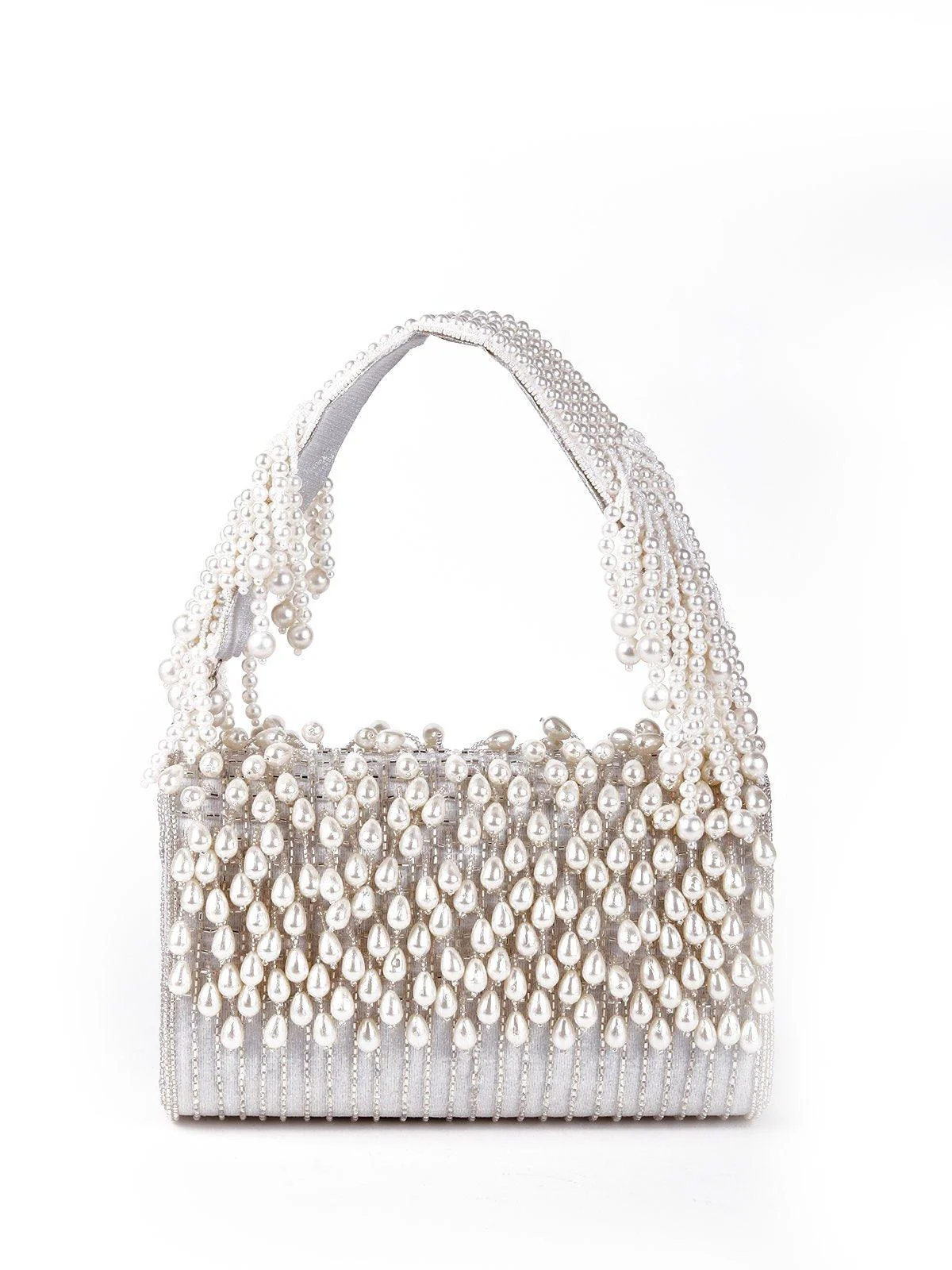 Odette Women Silver Metal Sling Bag - Image 4