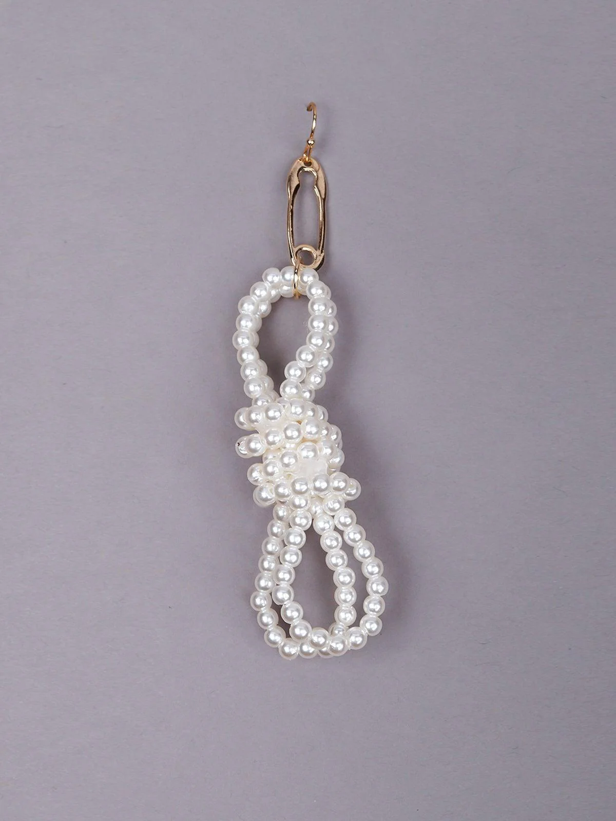 Odette Women White Beaded Drop Earrings - Image 4