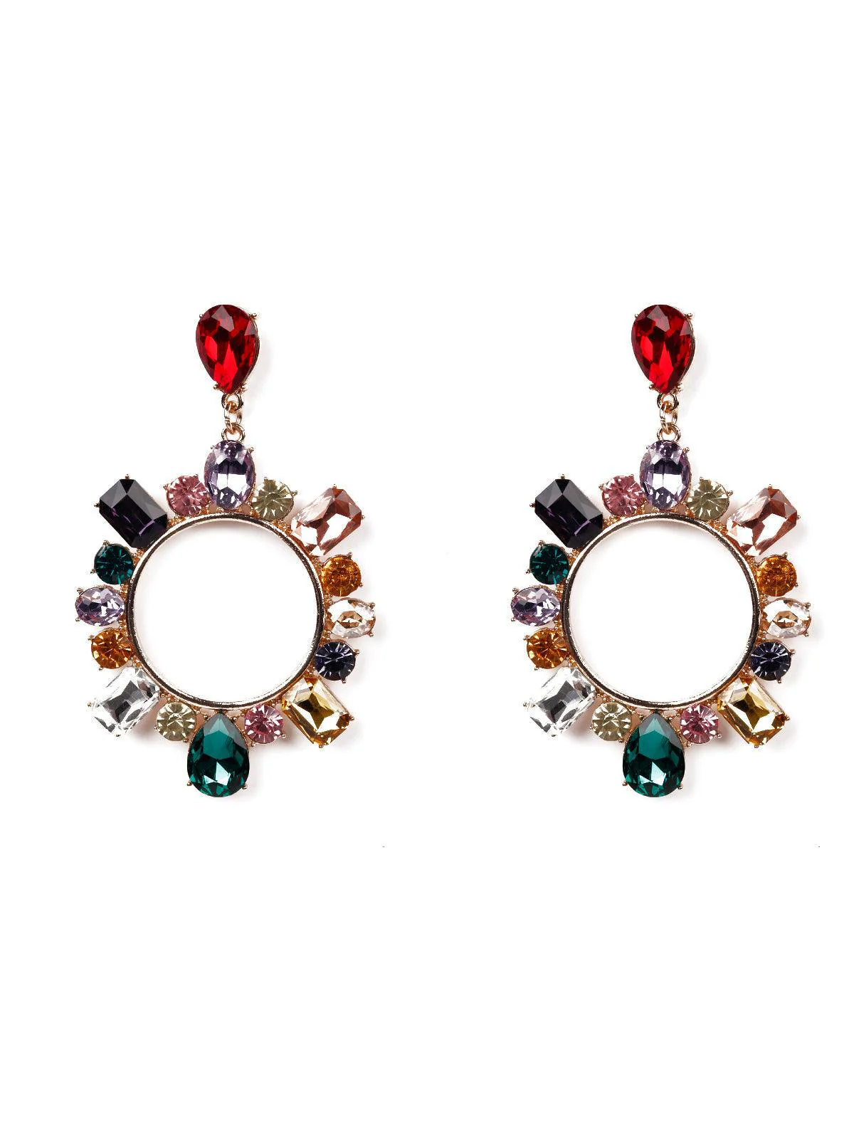 Odette Women Multicoloured Metal Earrings - Image 3