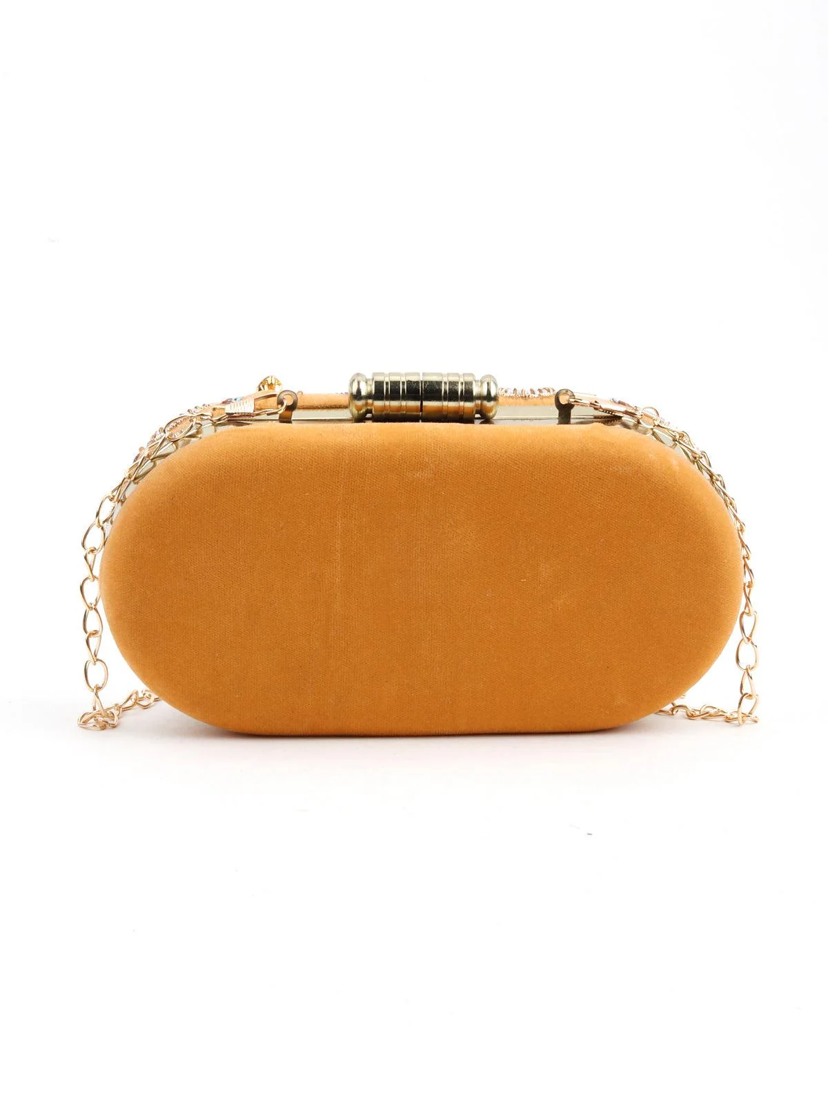 Odette Women Exquisite Mustard Yellow Clutch - Image 5