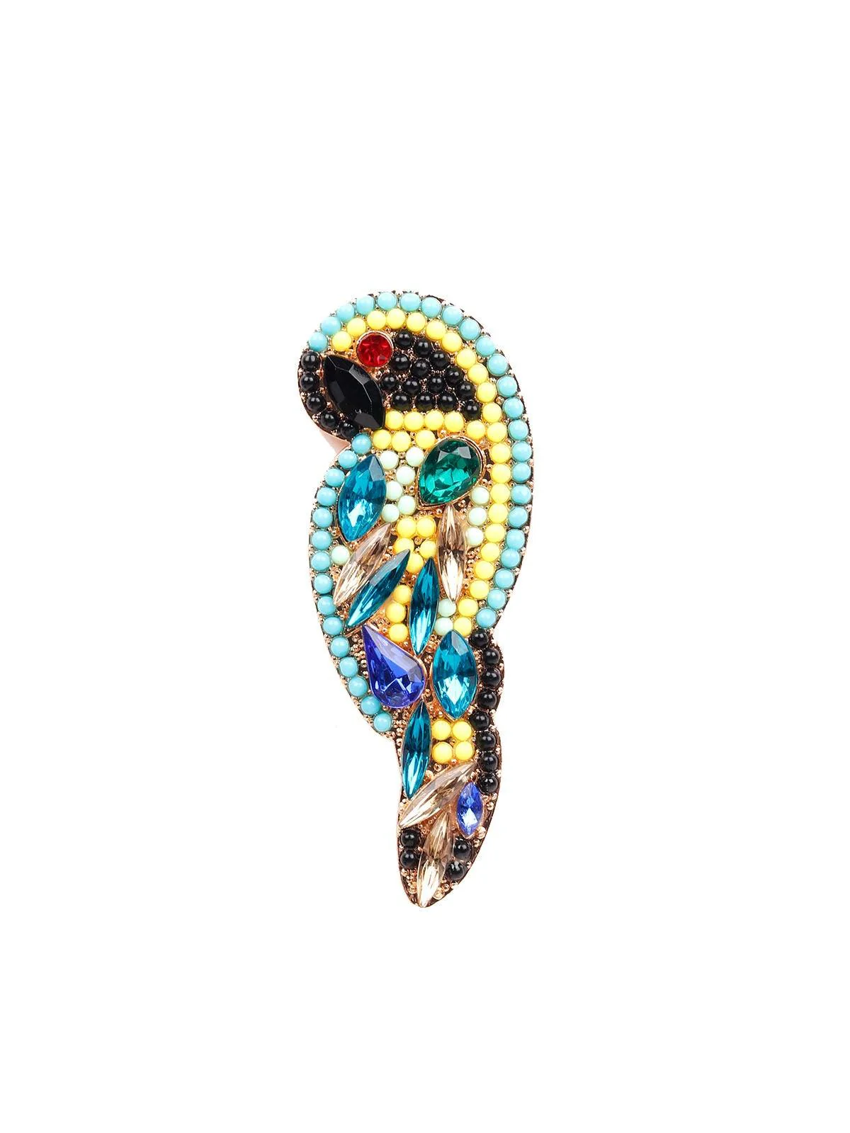 Odette Women Multicoloured Metal Beaded Earrings - Image 4