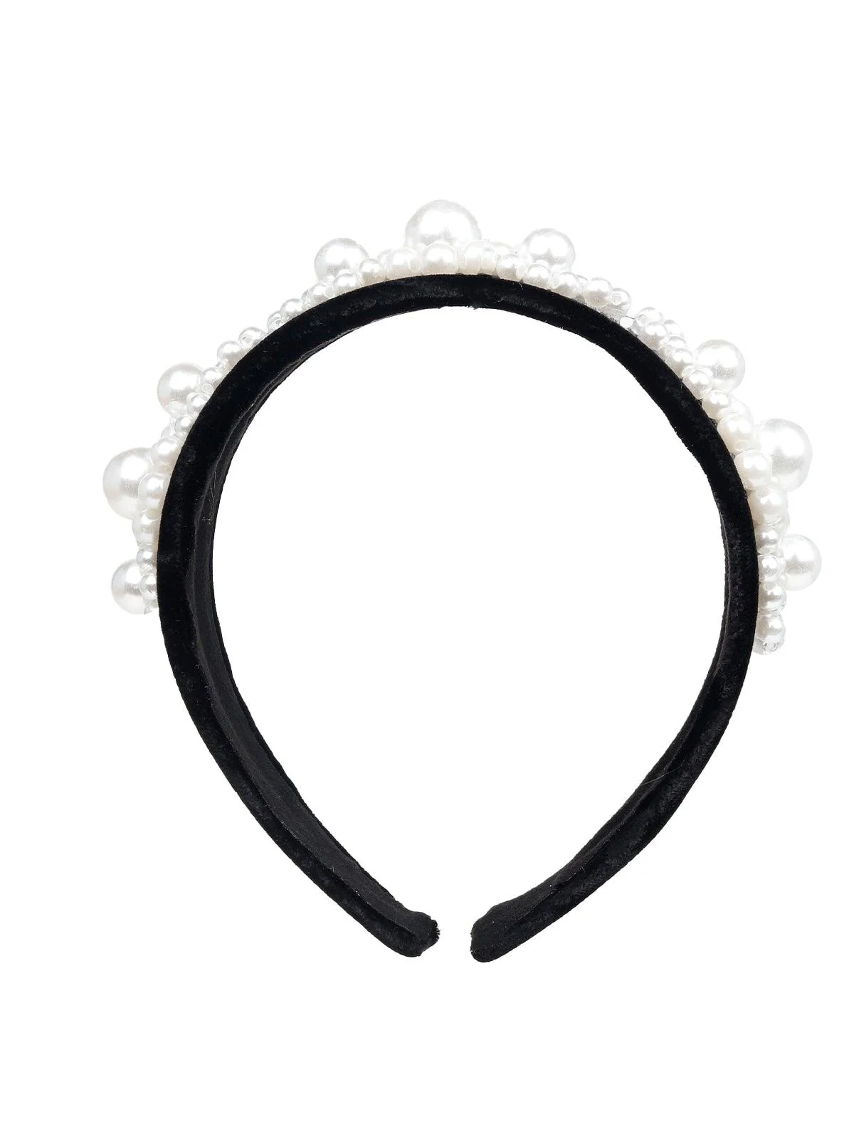 Odette Women Black Velvet Hairband - Image 3