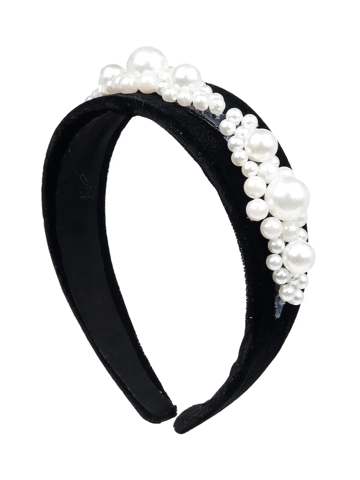 Odette Women Black Velvet Hairband - Image 4