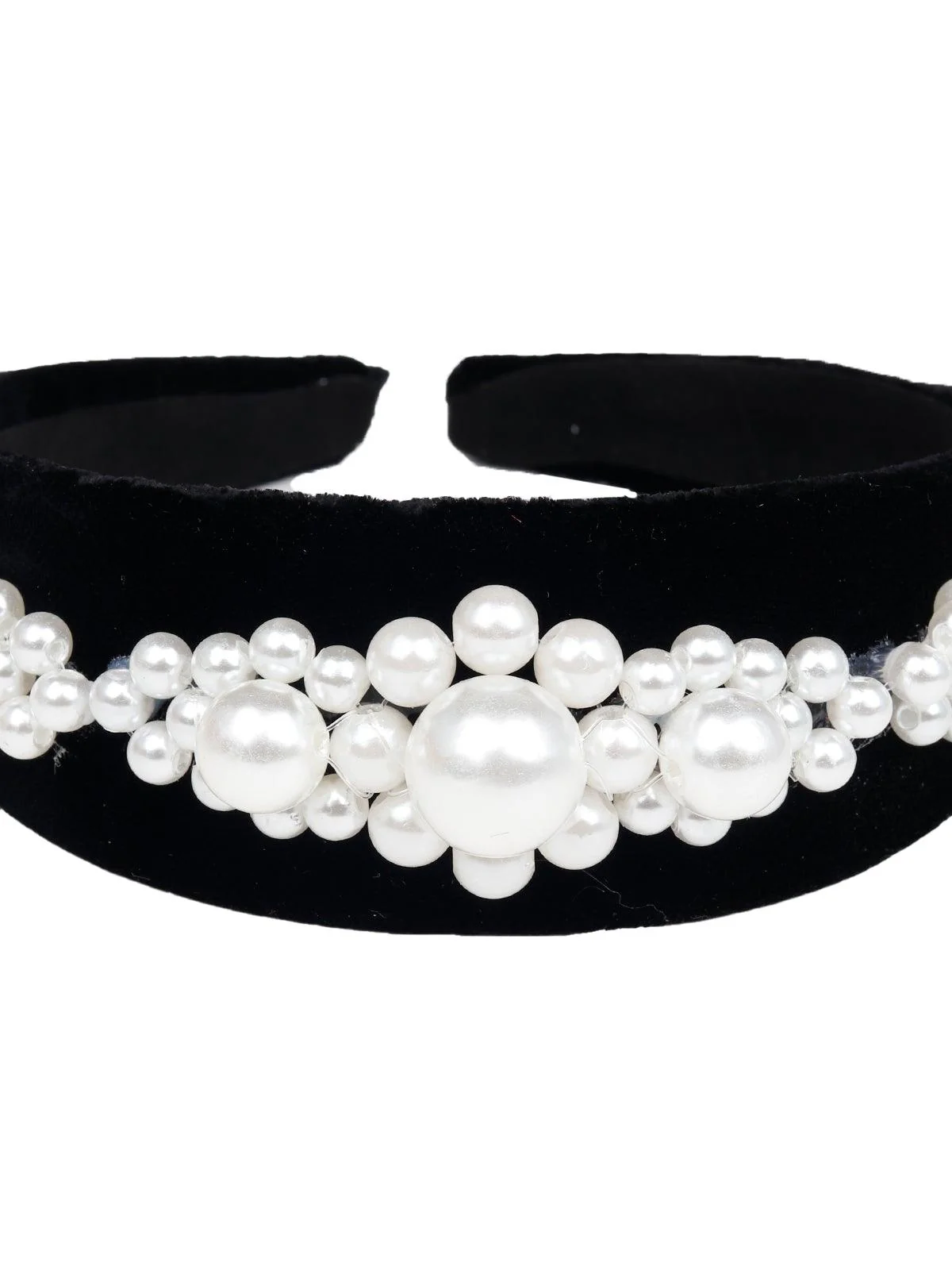Odette Women Black Velvet Hairband - Image 6