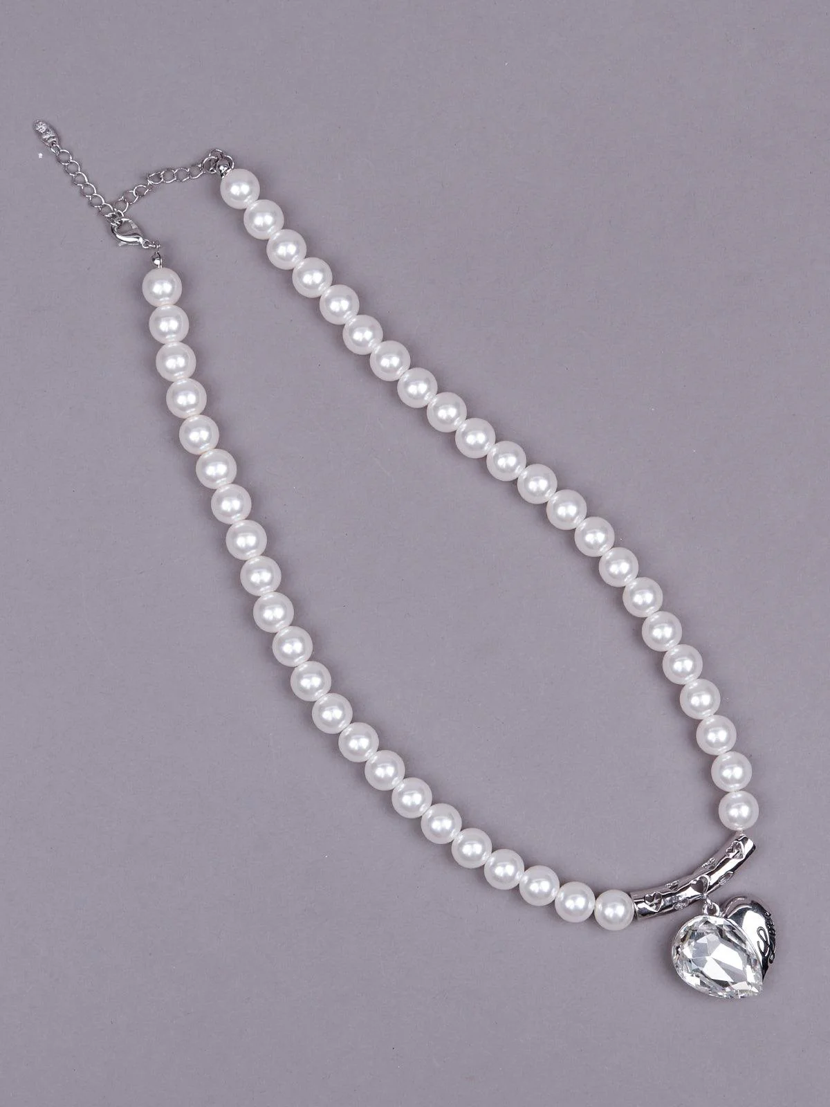 Odette Women White Metal Necklace - Image 4