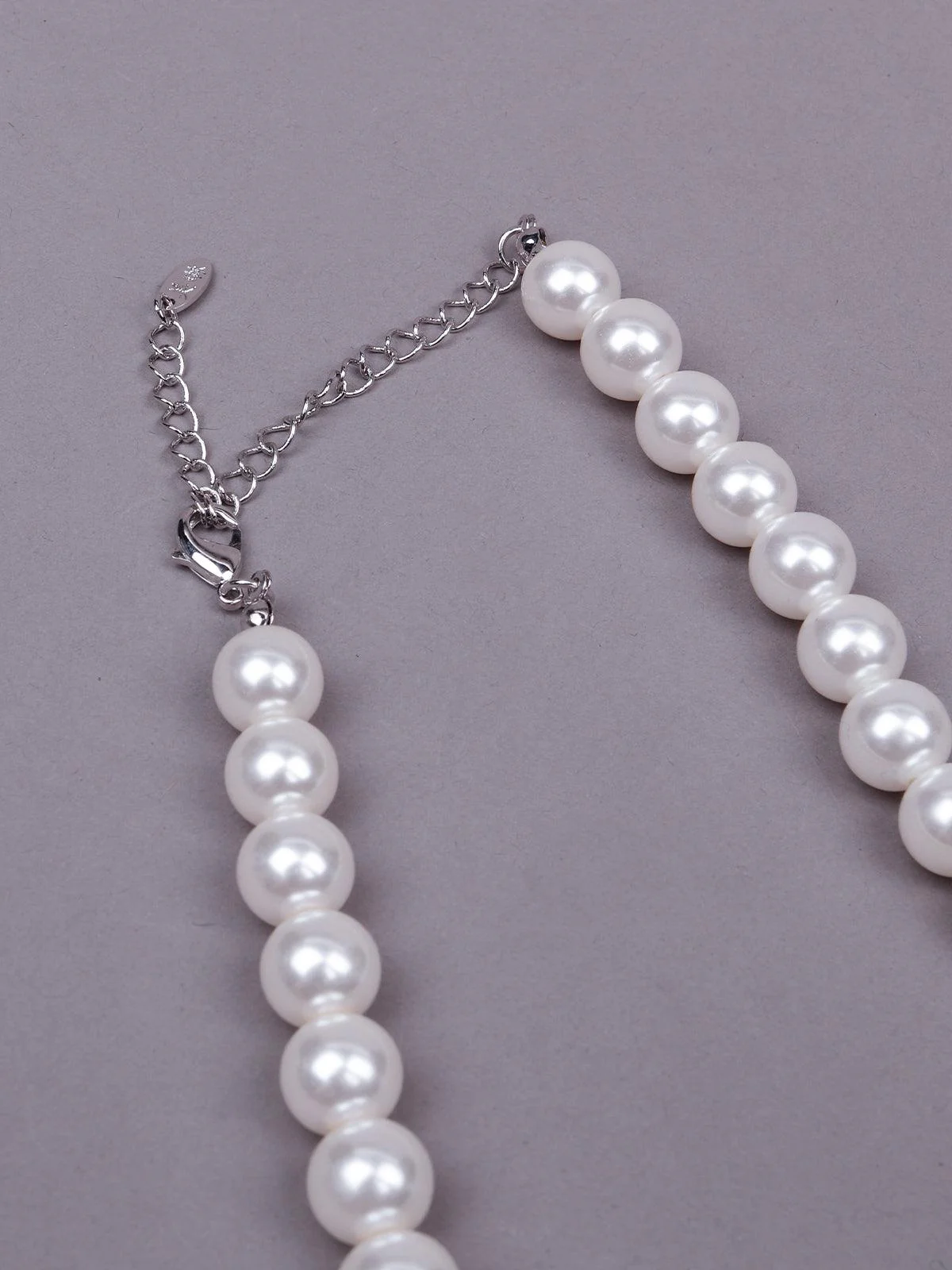 Odette Women White Metal Necklace - Image 6