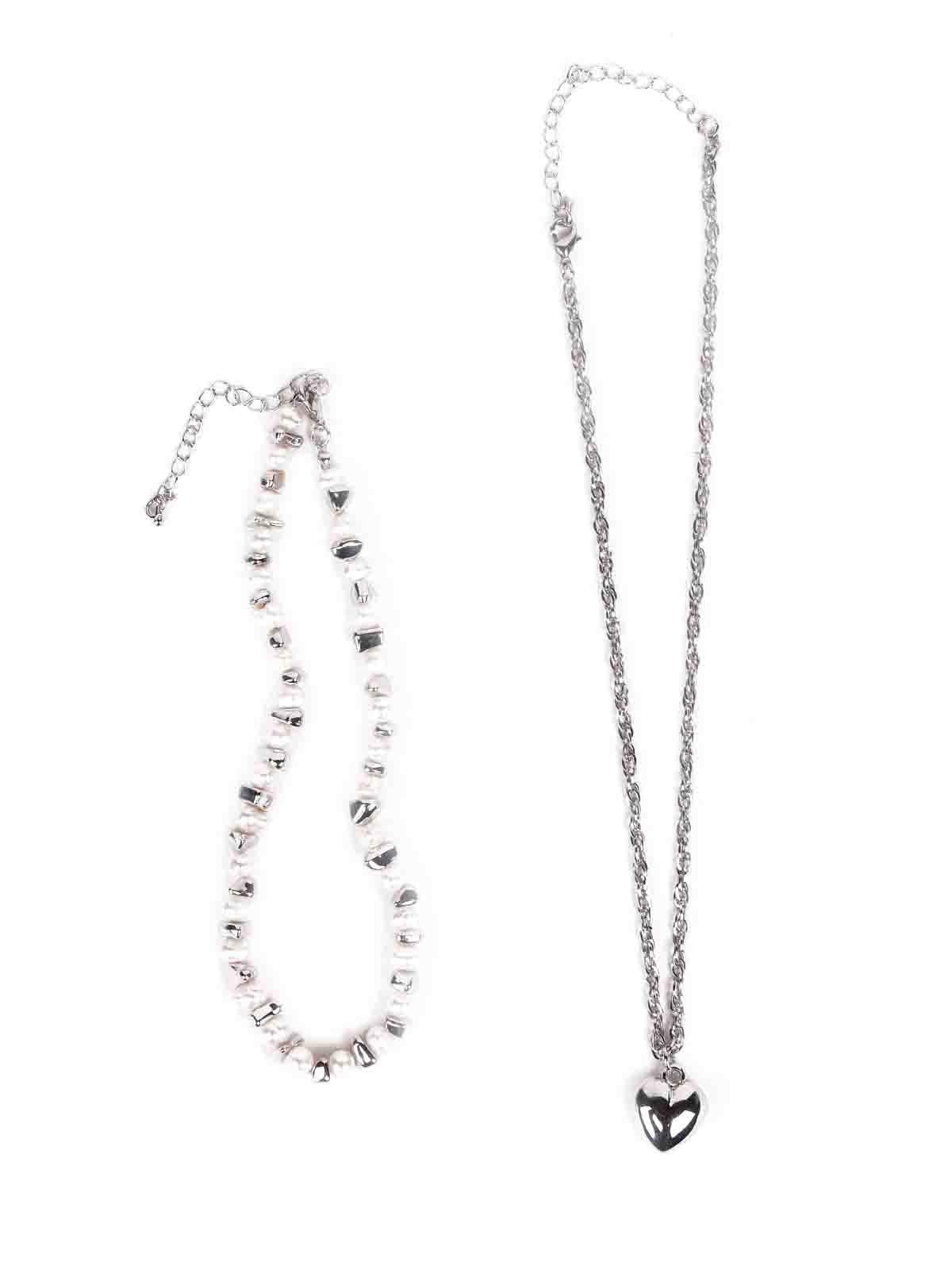 Odette Women Silver Two-Piece Necklace - Image 3