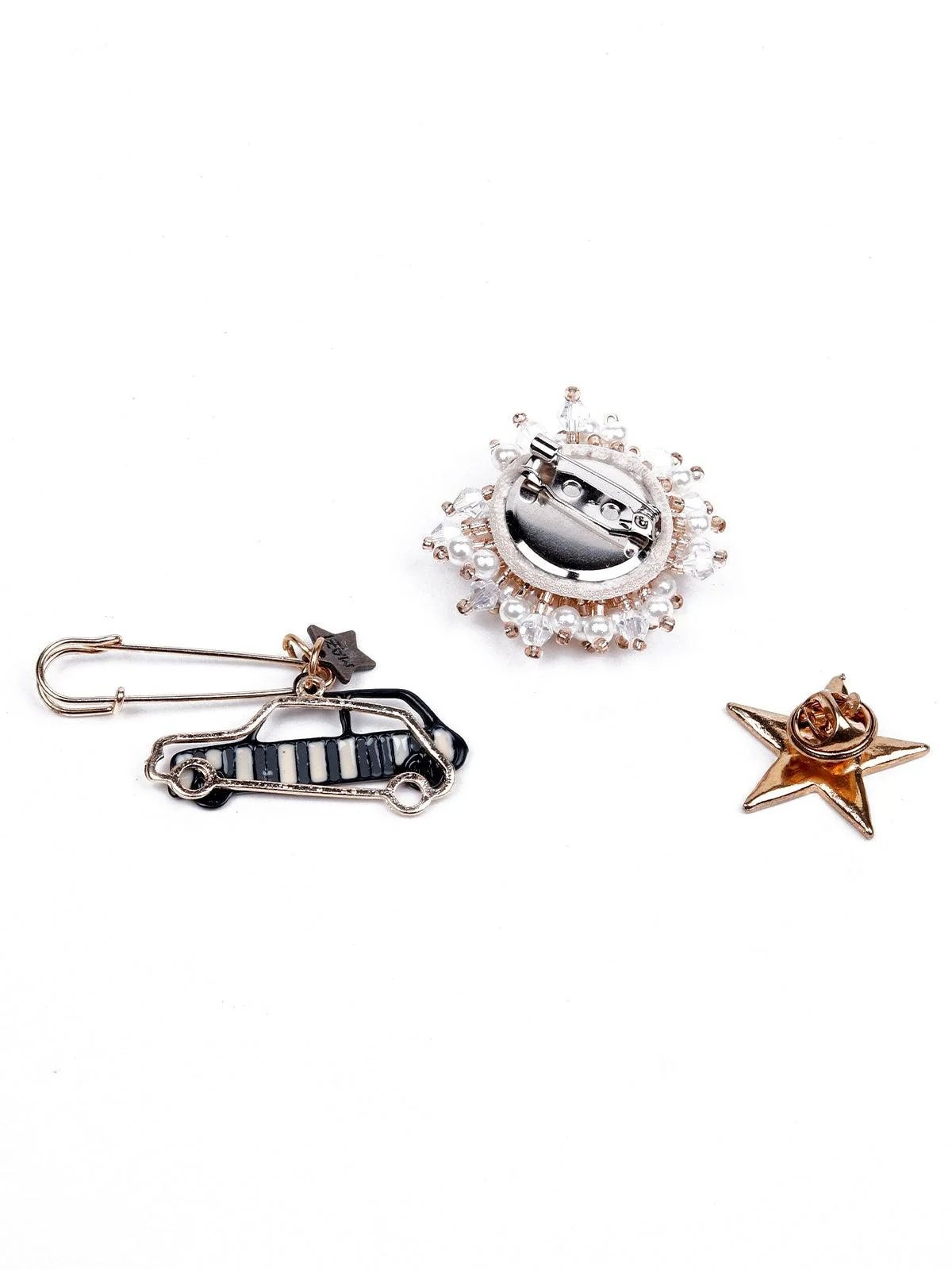 Odette Women Multicolour Metal Brooch - Image 6