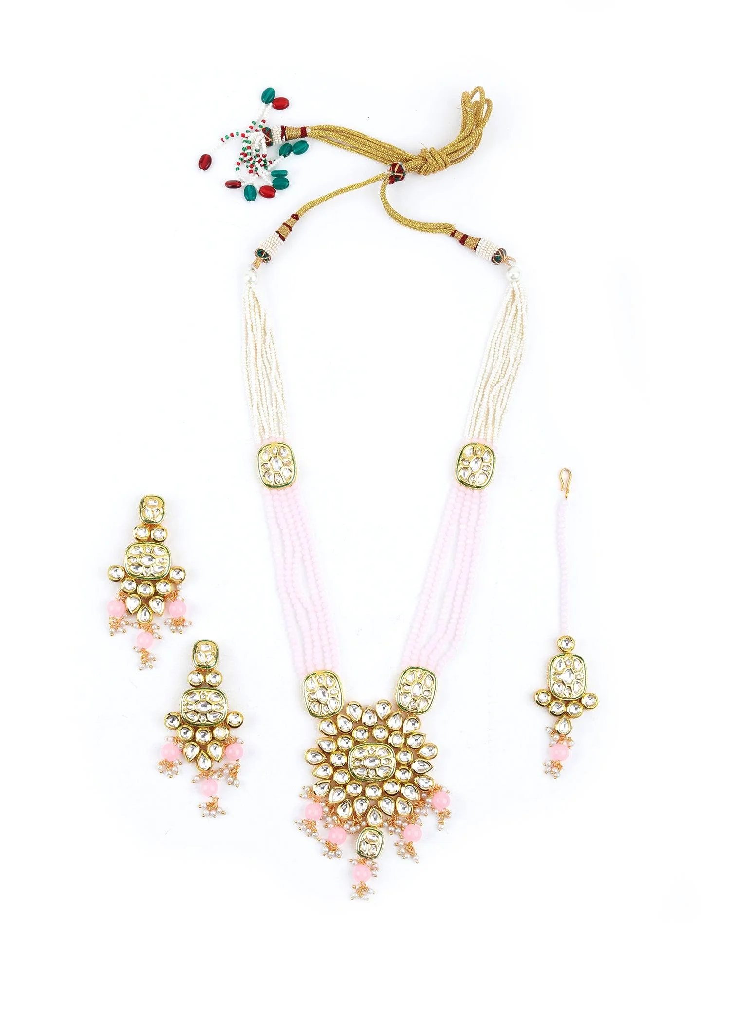 Odette Women Exquisite White Floral Necklace Set - Image 3