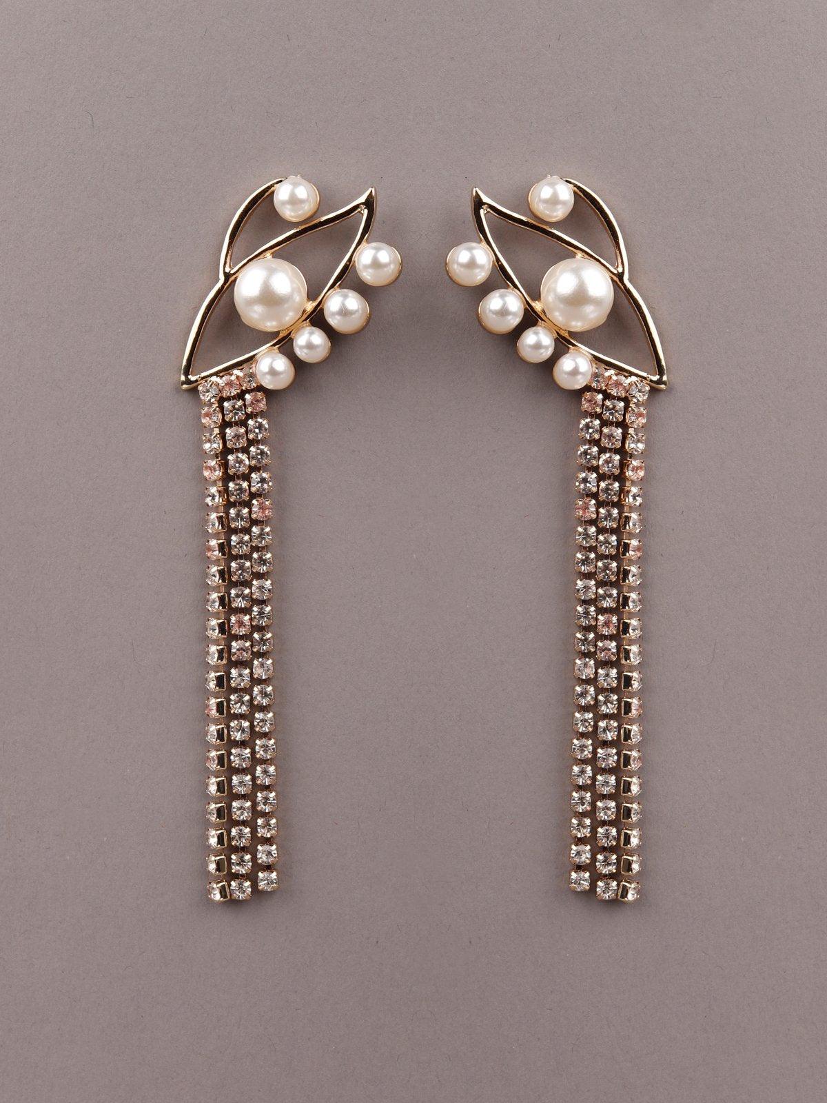 Odette Women Gold Pearl Earrings - Image 3