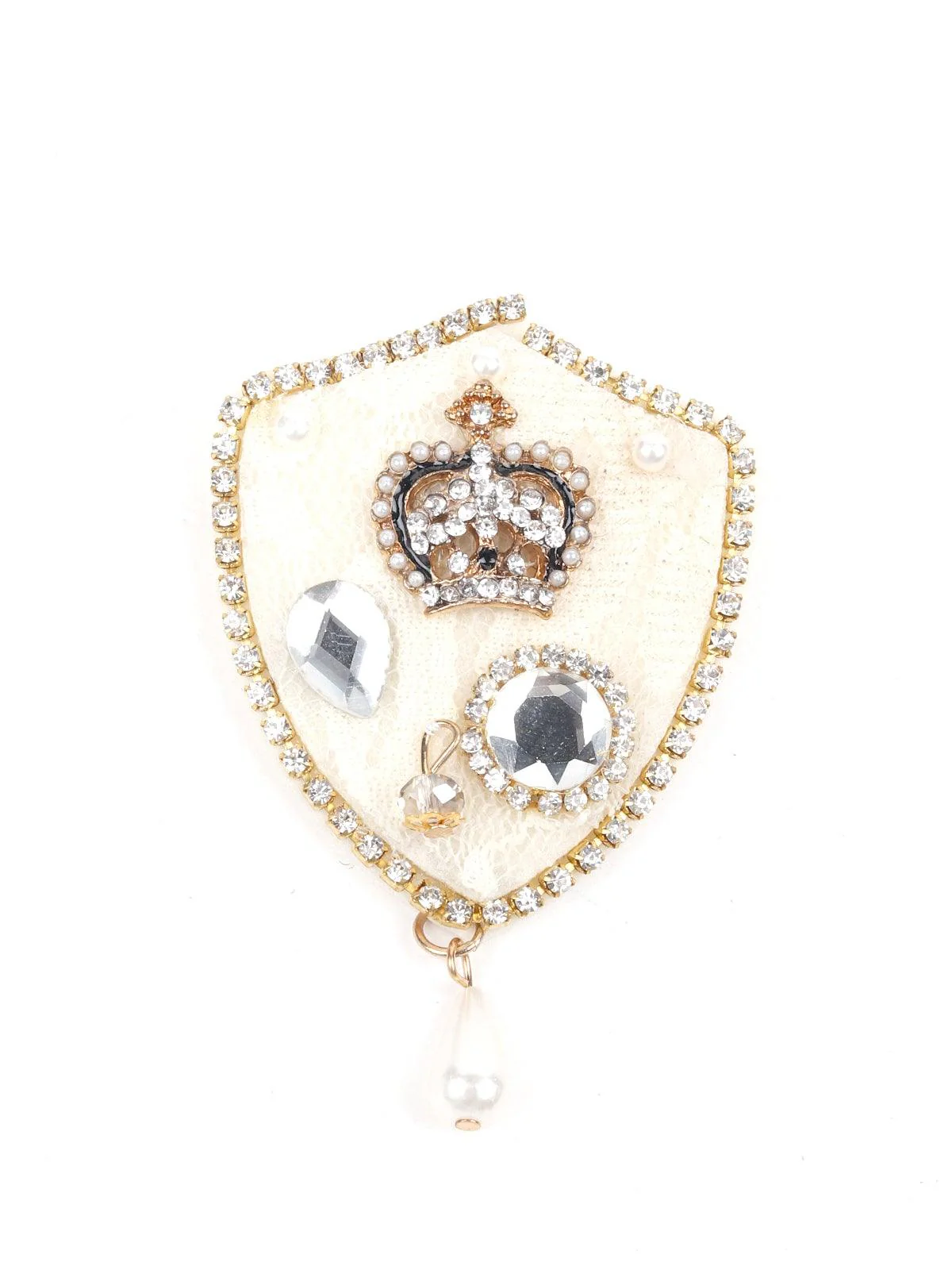 Odette Women White Metal Brooch - Image 3