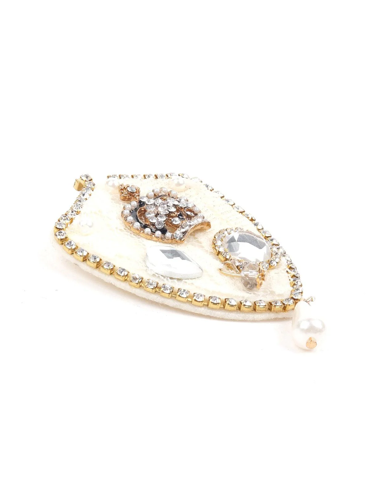 Odette Women White Metal Brooch - Image 4