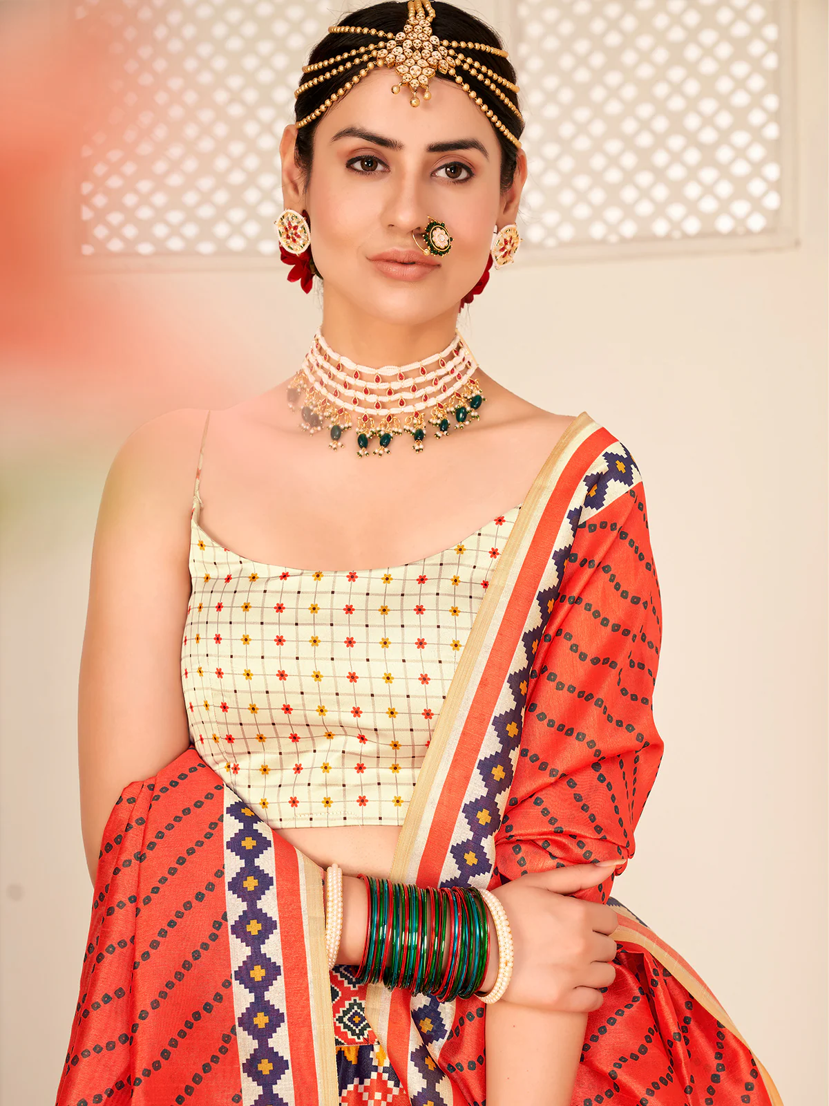 Odette Women Multicolor Semi Stitched Lehenga With  Unstitched Blouse - Image 2