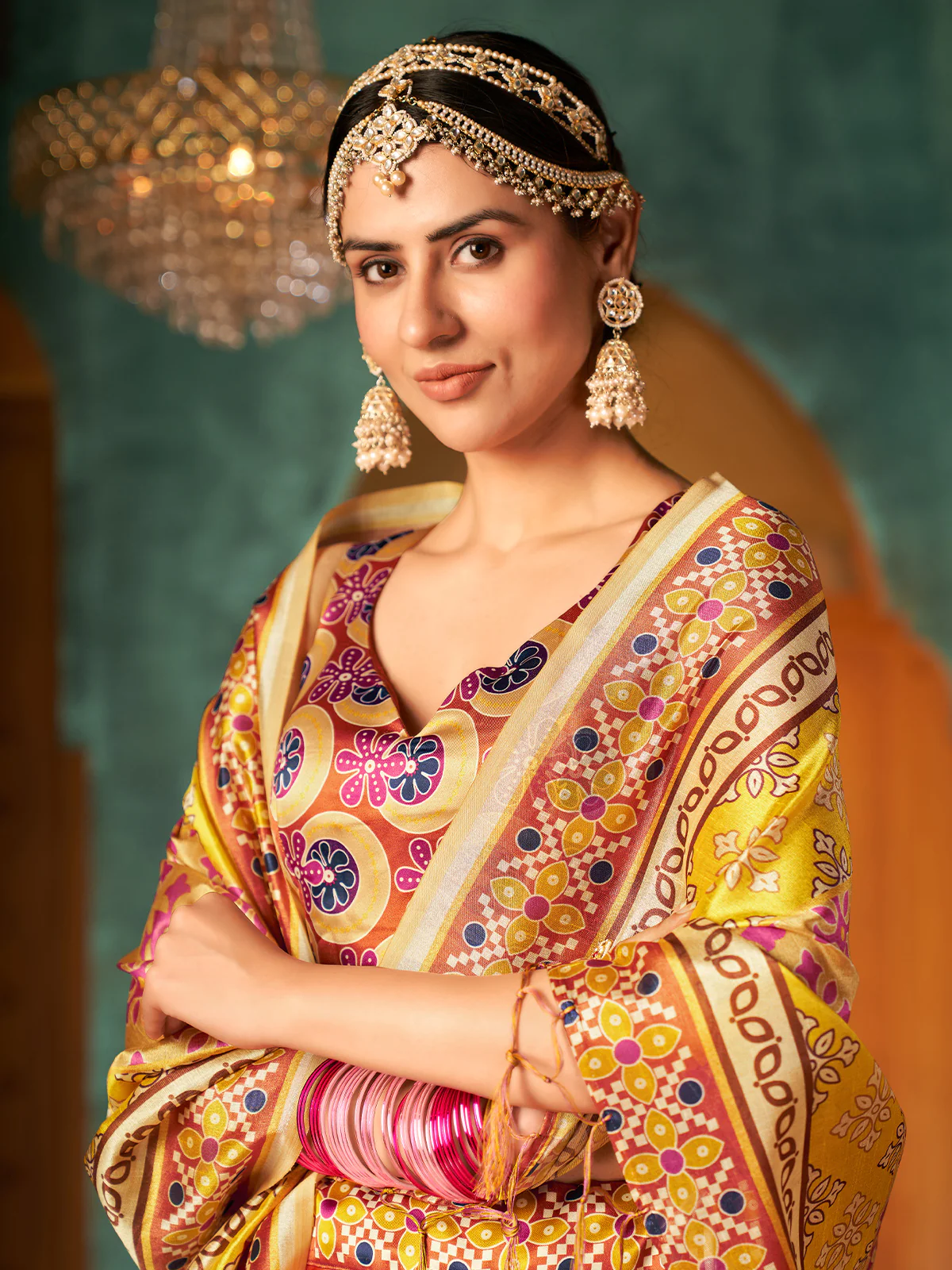 Odette Women Multicolor Semi Stitched Lehenga With  Unstitched Blouse - Image 2