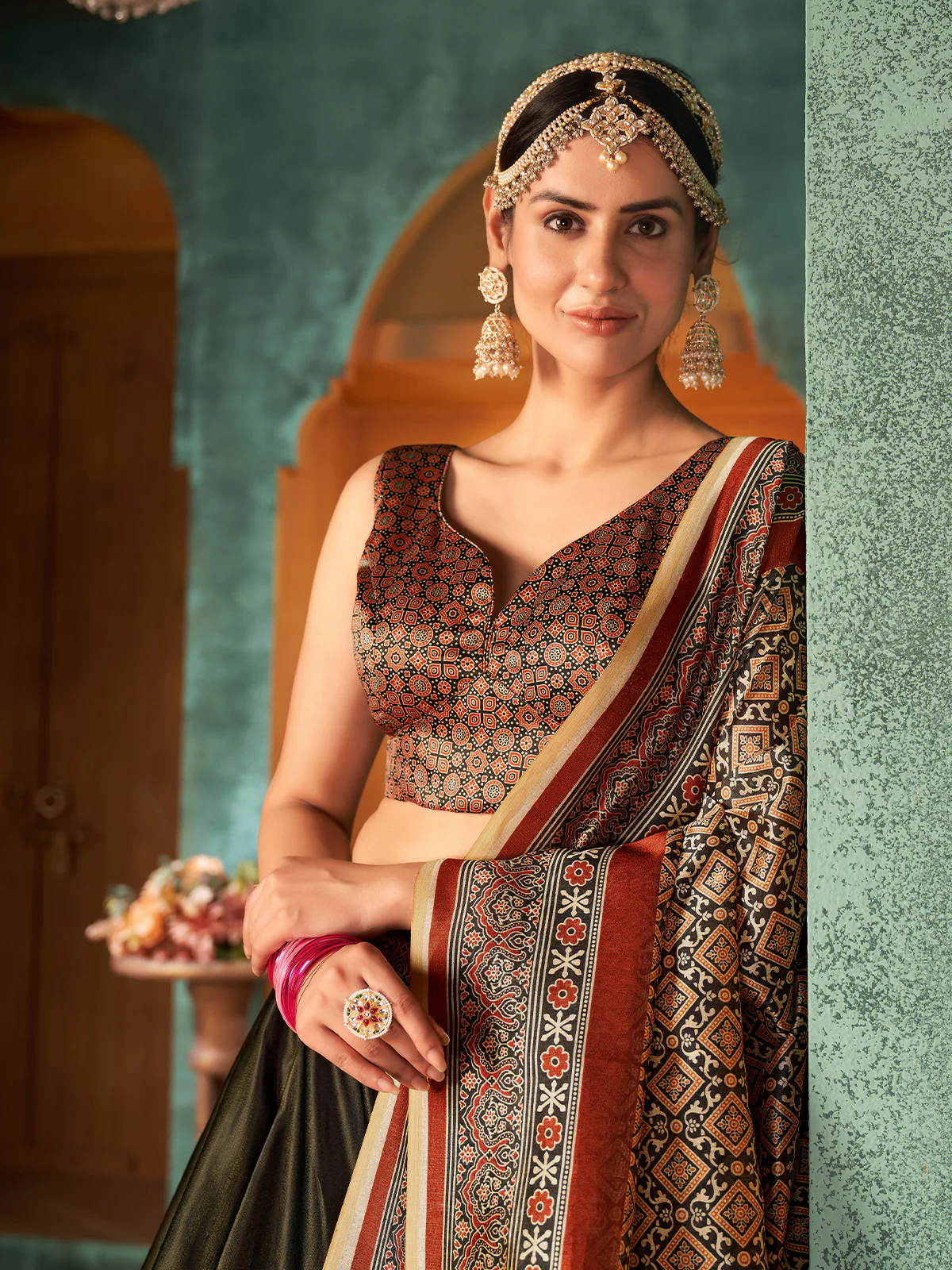 Odette Women Multicolor Semi Stitched Lehenga With  Unstitched Blouse - Image 2