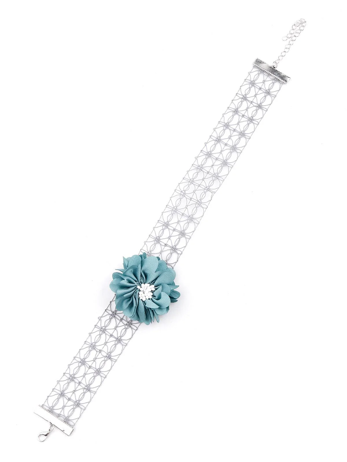 Odette Floral Blue Necklace For Women - Image 3