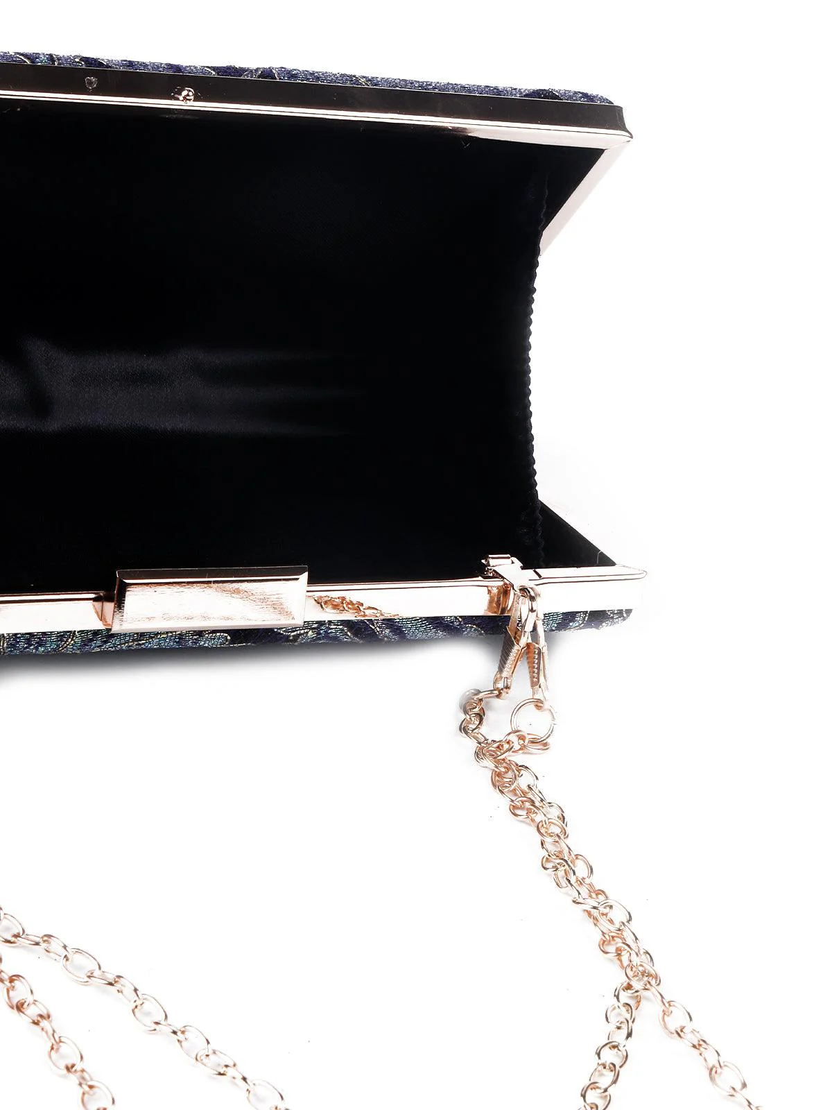 Odette Women Floral Deep Green Box Clutch - Image 6
