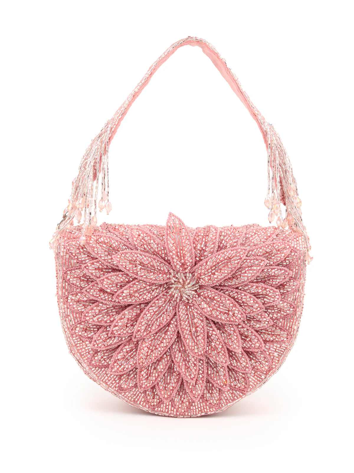 Odette Women Floral Embroidered Pink Clutch Bag - Image 4