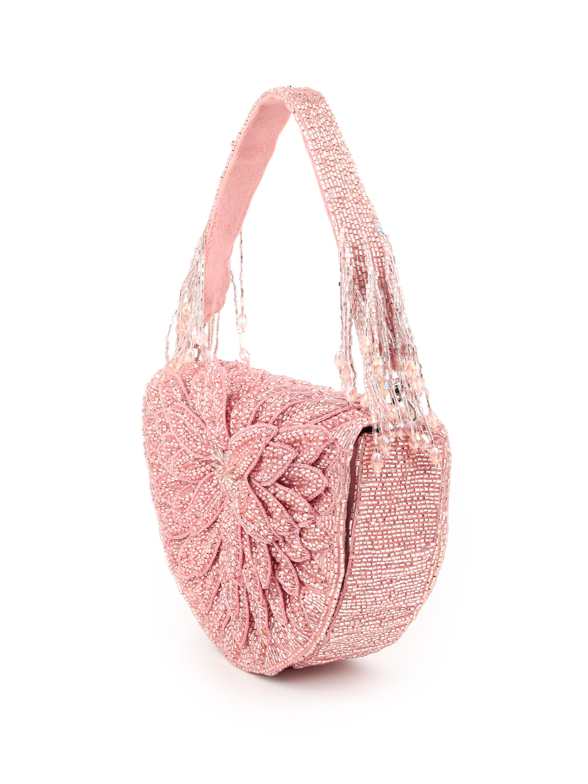 Odette Women Floral Embroidered Pink Clutch Bag - Image 5