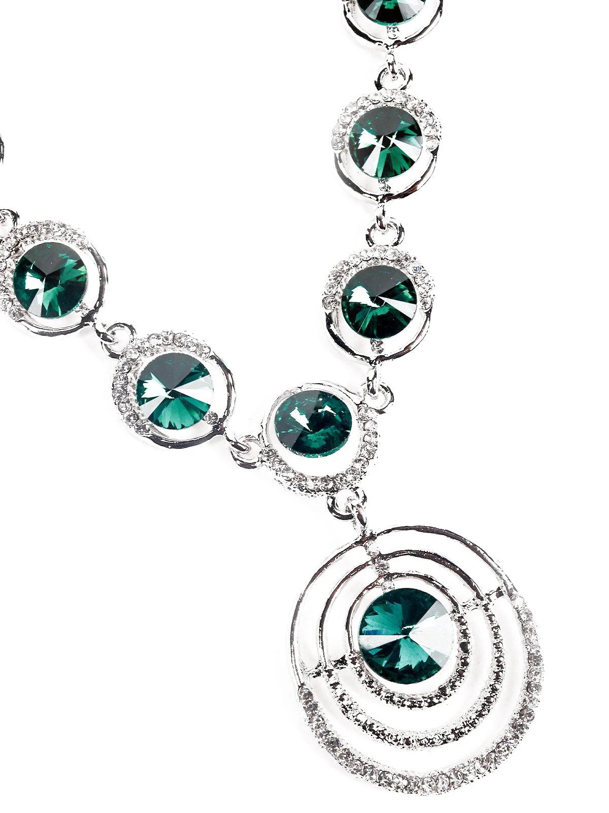 Odette Women Green Metal Necklace - Image 5