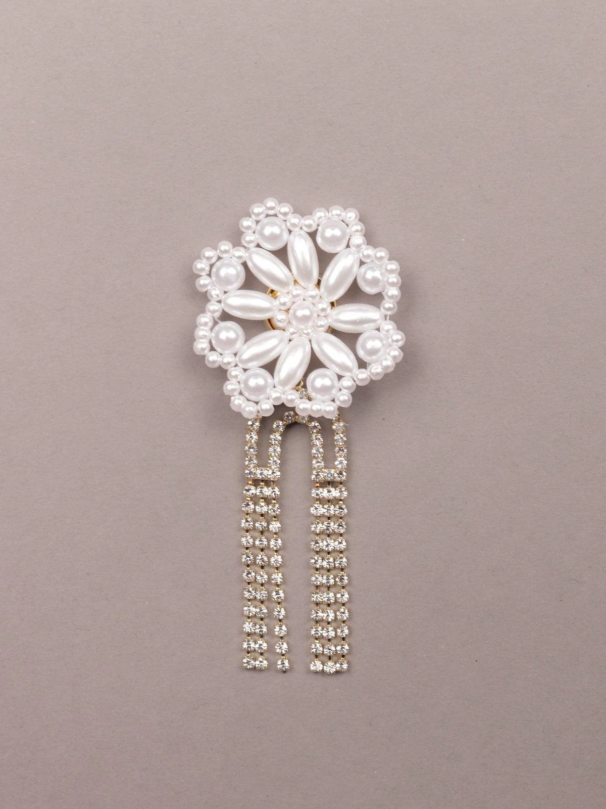 Odette Women Gold White And Black Metal Earrings - Image 4